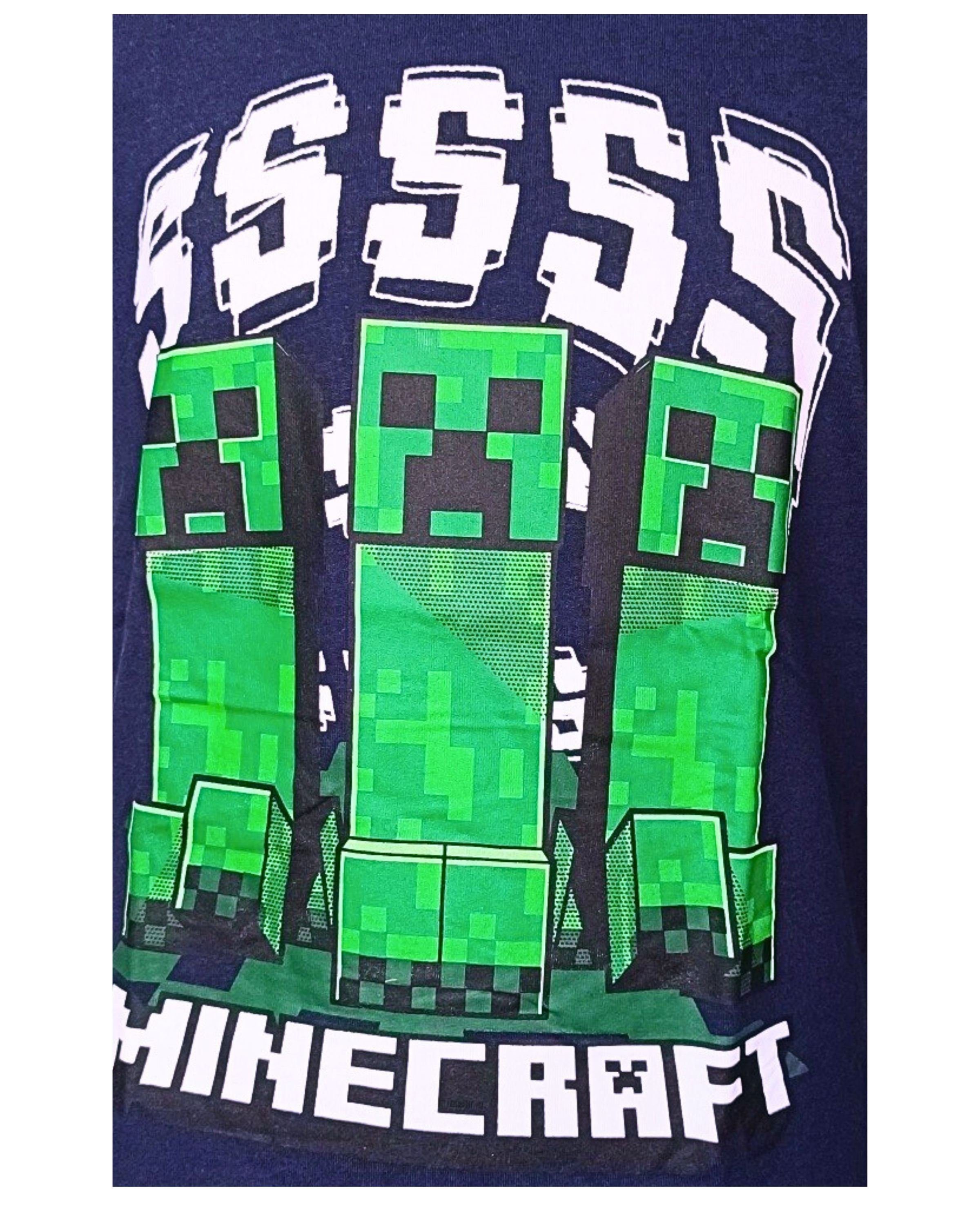 Minecraft T-Shirt Creeper Jungen Gamers Shirt Gr. 116-152 cm