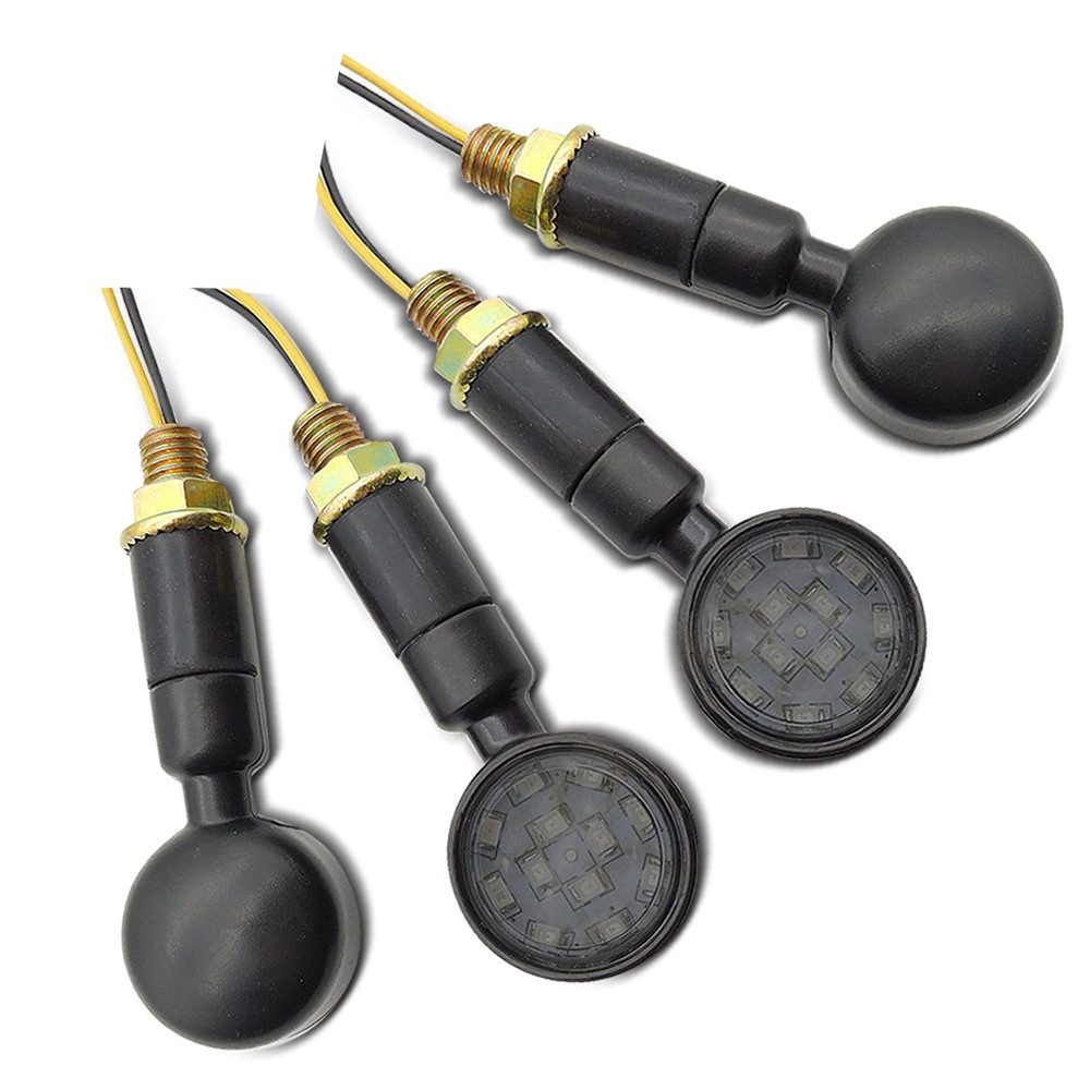 Lumitecs Blinker 2er-Set LED Blinker Motorrad # RV299 mit ECE 2 Stück getönt schwarz