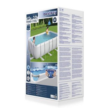 BESTWAY Pool Power Steel Frame Pool Sandfilter Sicherheitsleiter 412x201x122cm (56457)