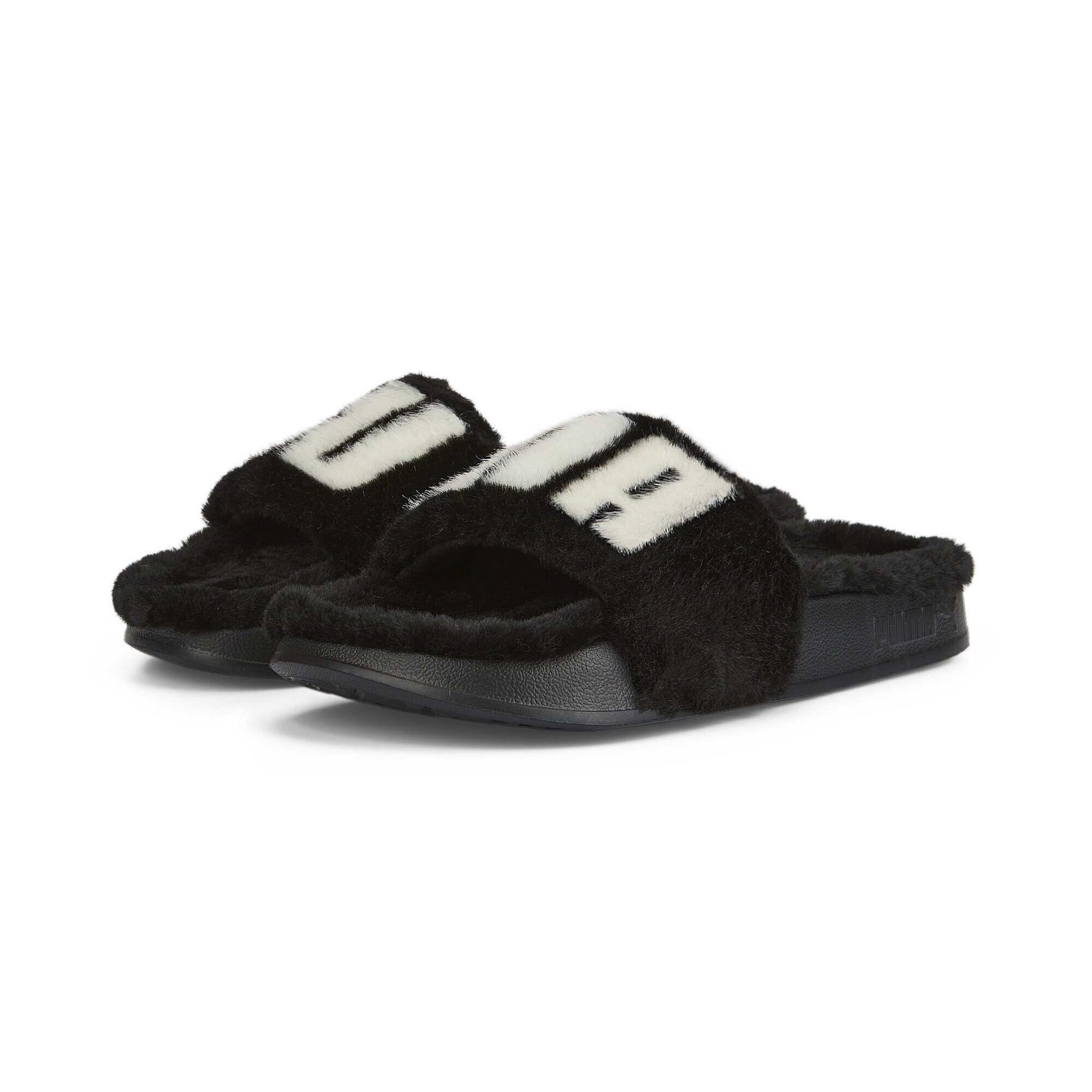 Sandale PUMA Leadcat 2.0 Fuzz Black Damen White Pantoletten