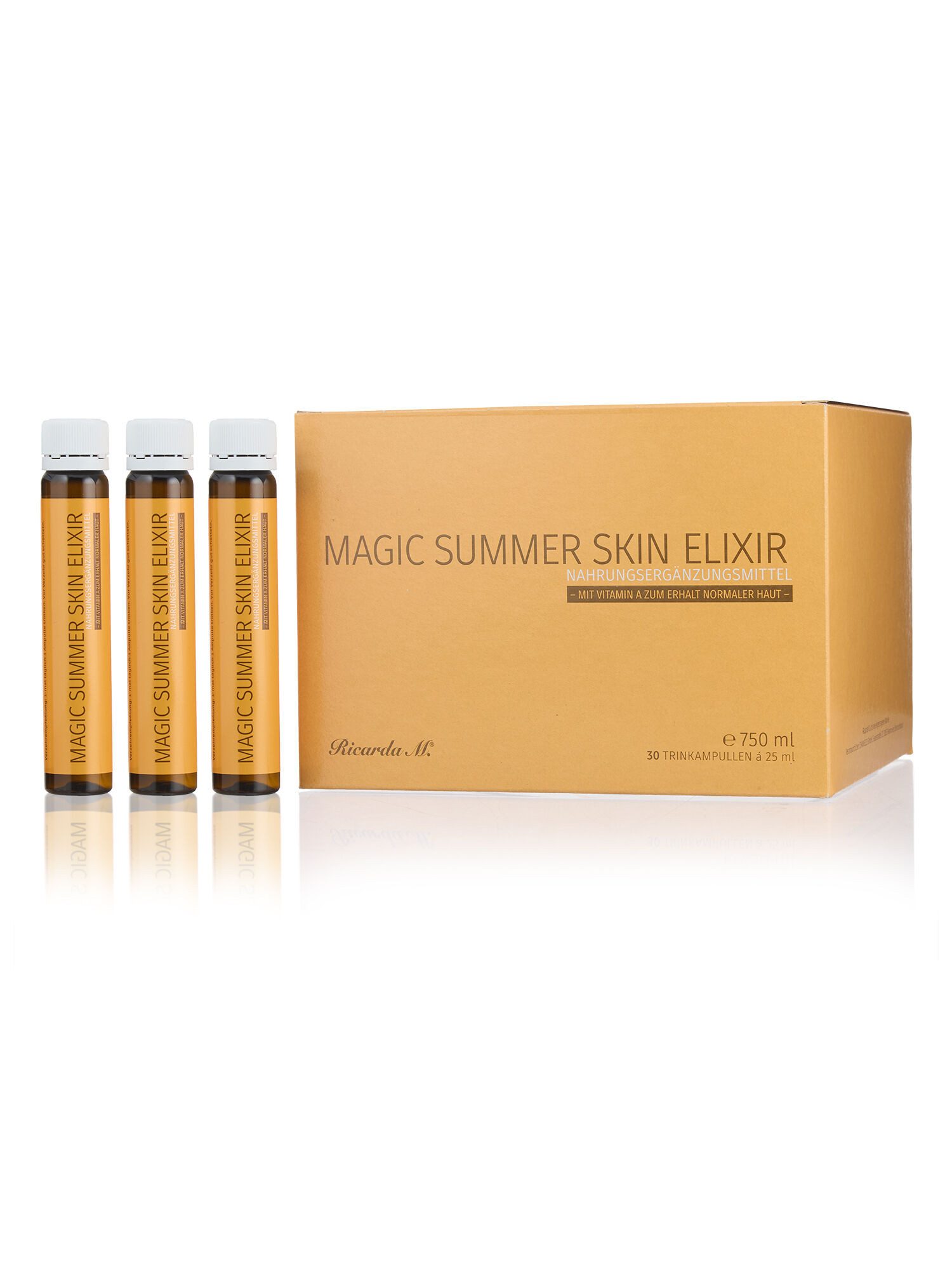 Ricarda M. Magic Summer Skin Elixir, 30x 25 ml Serum, Set à, Für normale Haut & Zellschutz – Vegan, laktose- & glutenfrei