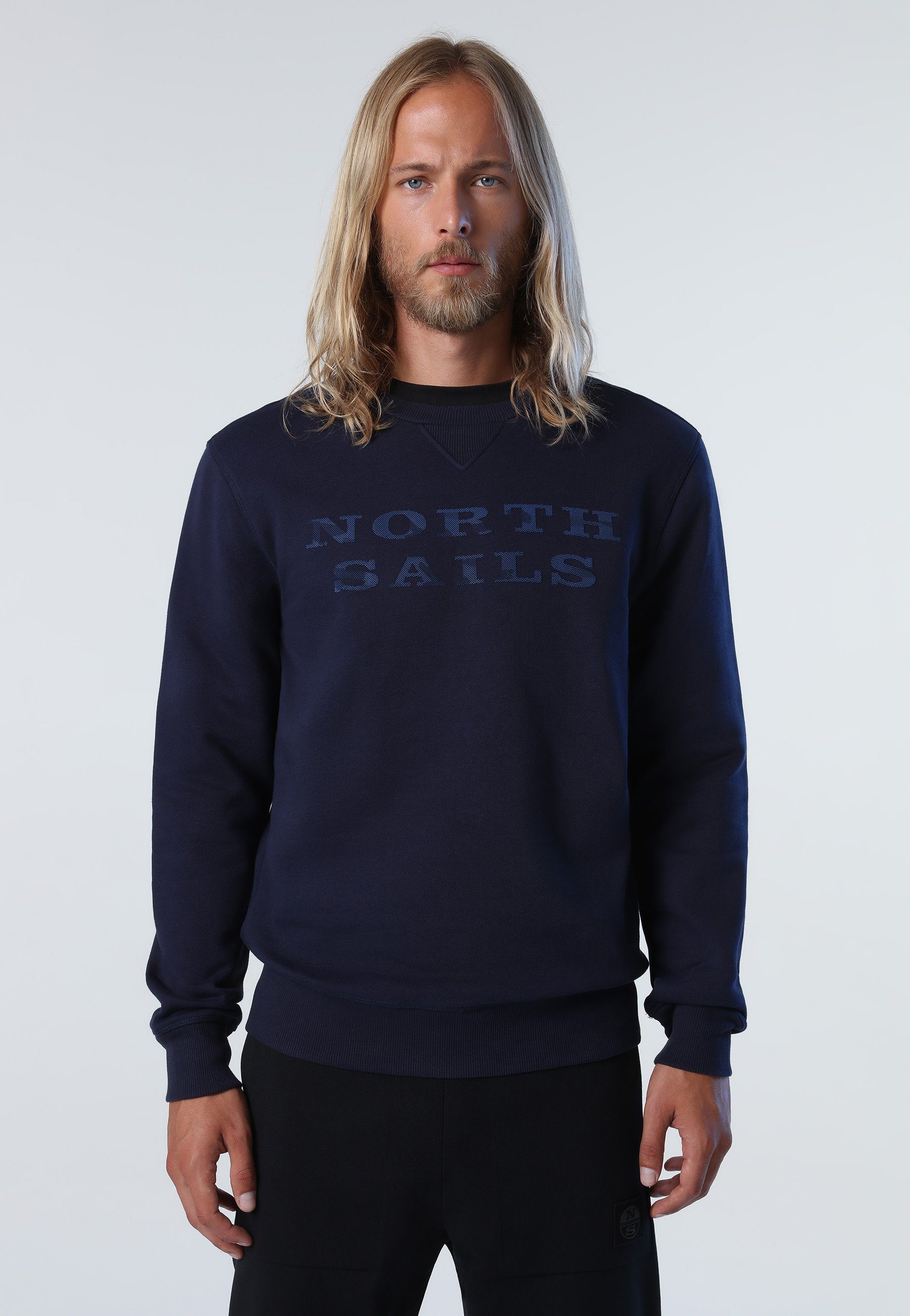 NORTH SAILS Hoodie Sweatshirt W/Graphic Capuche, Bleu Marine, XXXXL Homme