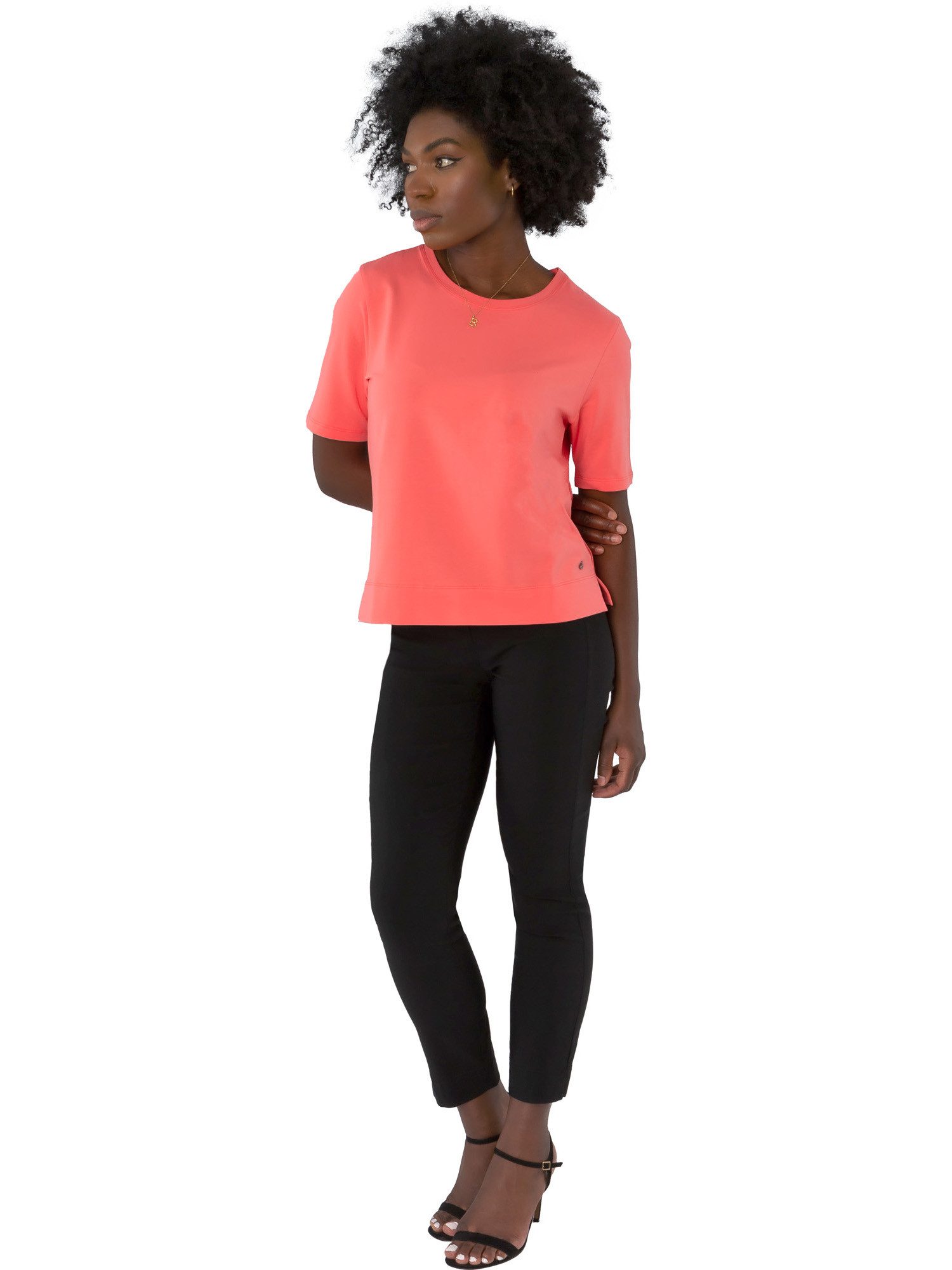 Gio Milano Kurzarmshirt G30-1116, in verschiedenen Farben kleines Metallher günstig online kaufen