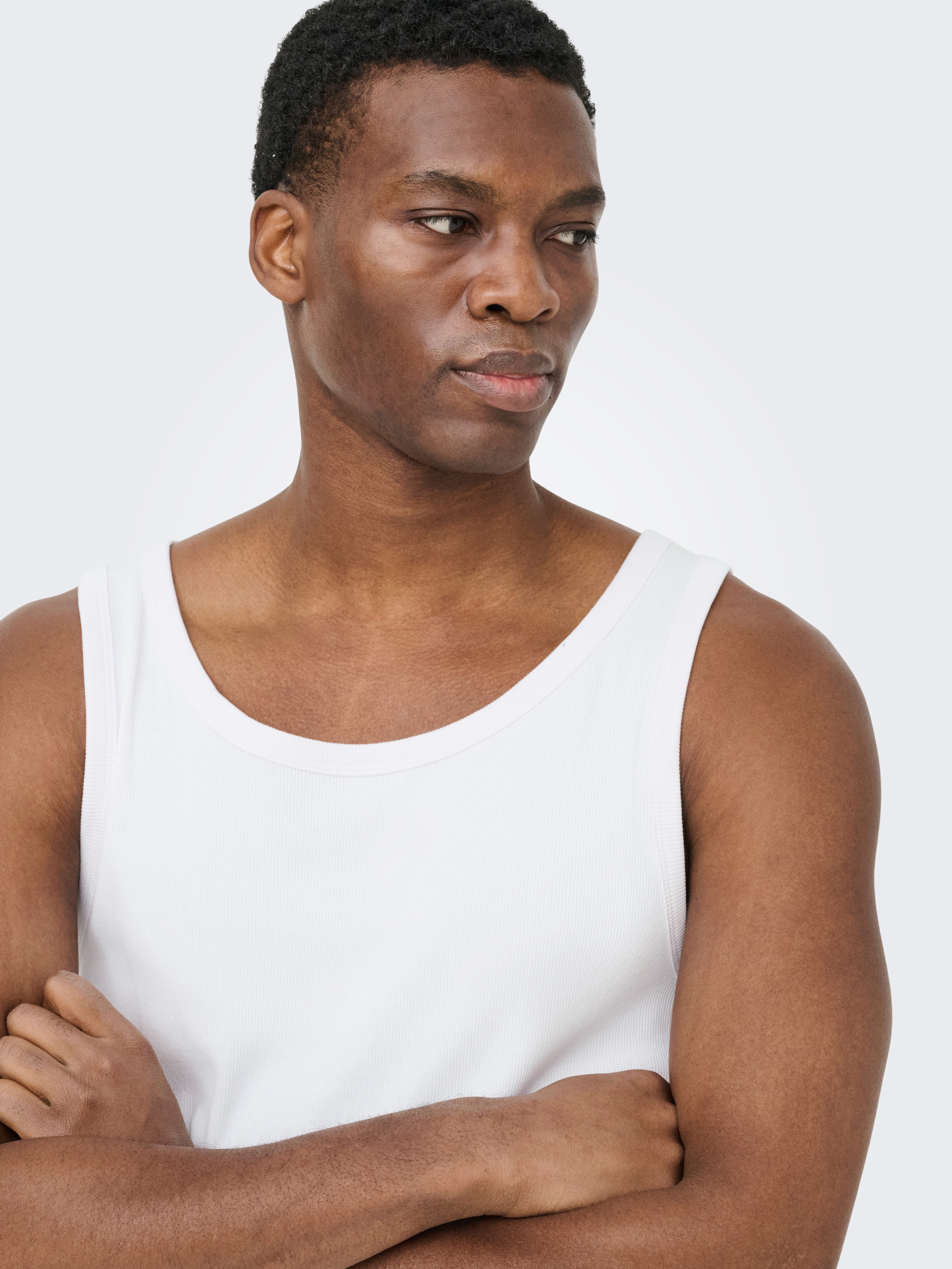 ONLY & SONS Rundhalsshirt ONSTANNER REG SL TANK TOP NOOS – Bild 3 von 5