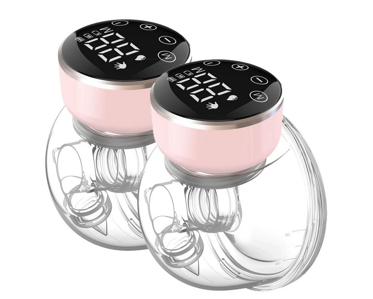 ANYSUN Elektrische Milchpumpe Elektrische Doppelmilchpumpe Hands-Free, 3 Modi & 9 Saugstufen, mit 180 ml,USB-C, LED-Display, BPA-frei, wiederaufladbar, 2-tlg., Wiederaufladbare,für Neumütter&Stillende inkl.17/19/21 mm Flanschen