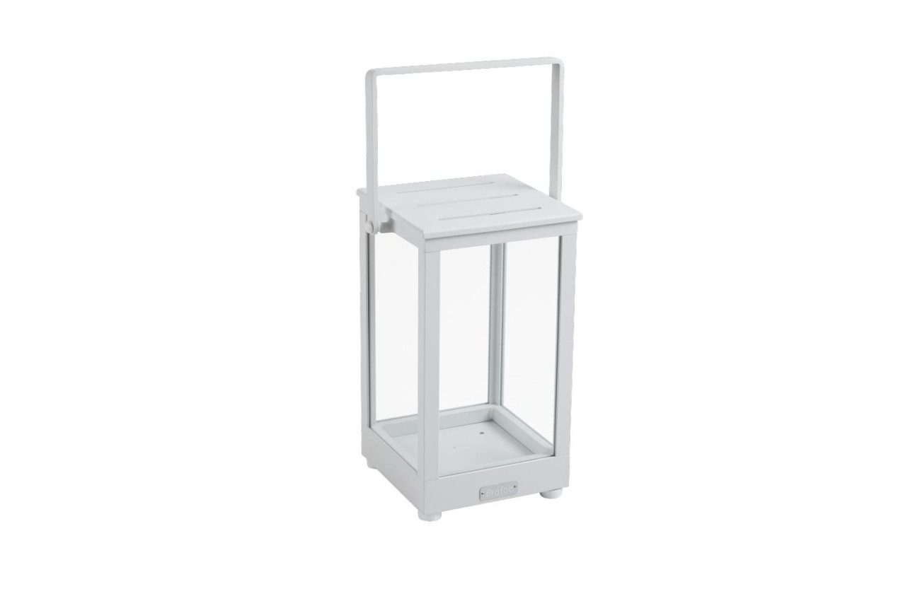 Brafab Windlicht Belfort aus Aluminium Small, Weiß