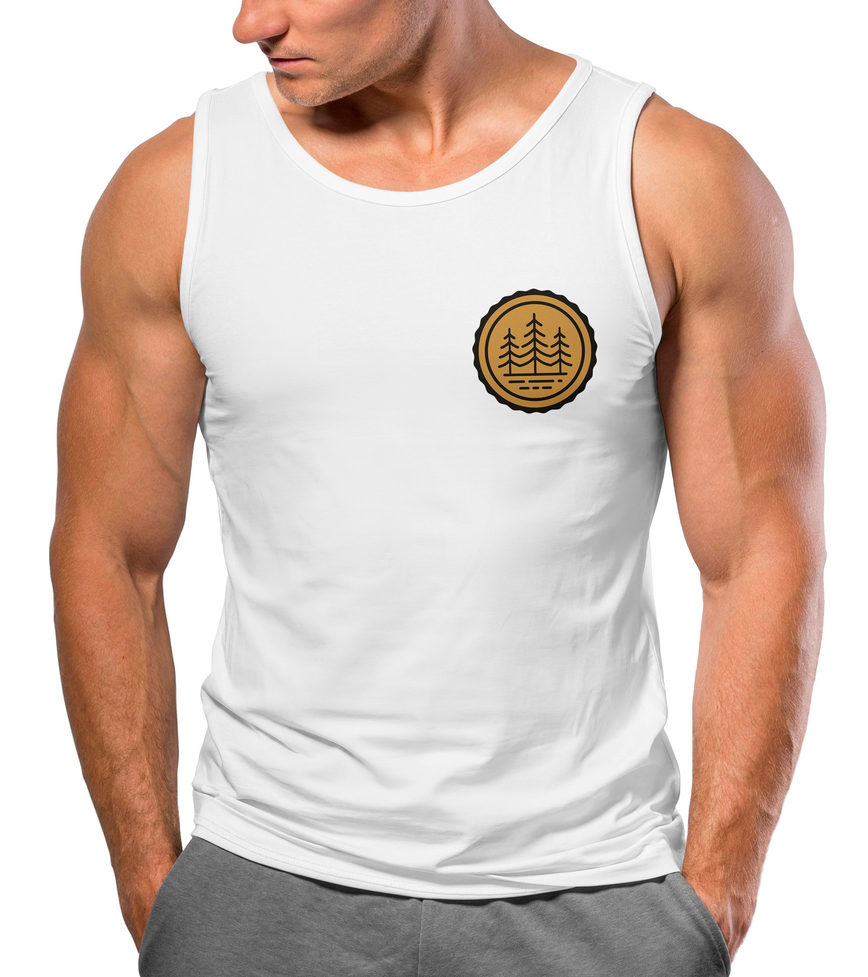 Neverless Tanktop Herren Tank-Top Wald Bäume günstig online kaufen