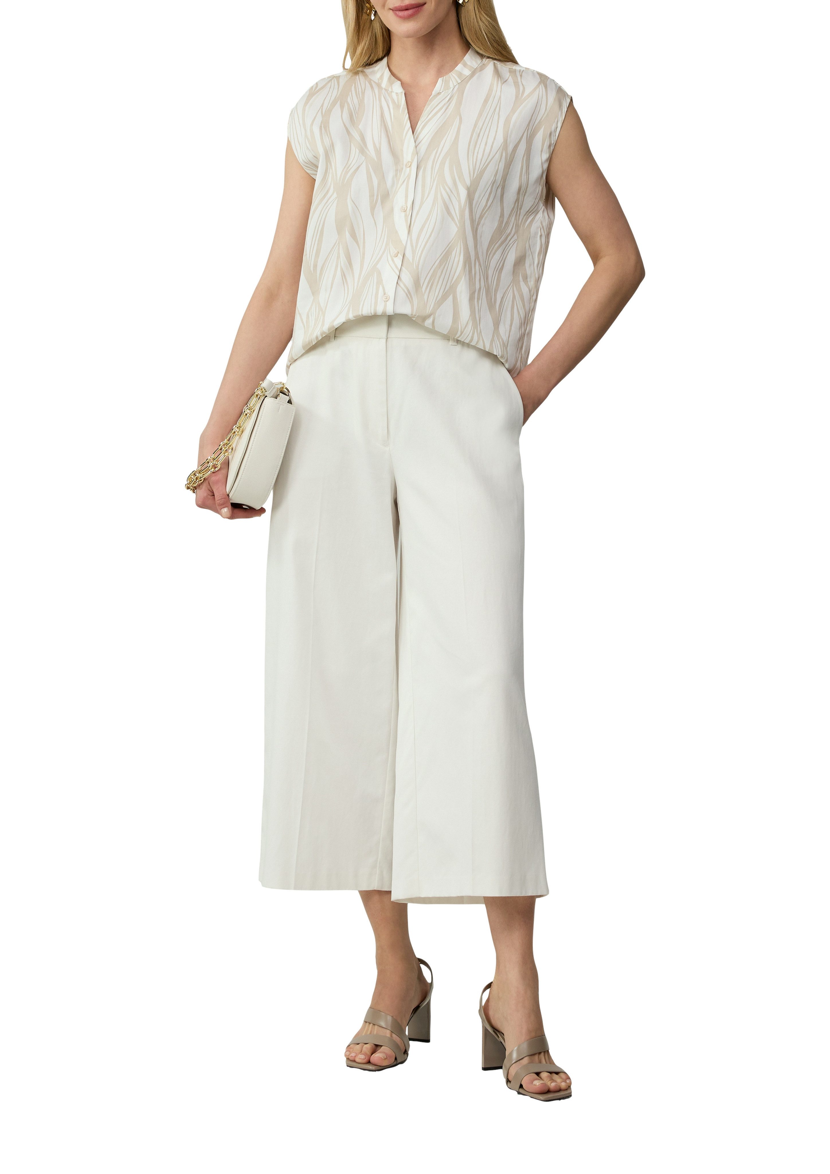 s.Oliver BLACK LABEL Kurzarmbluse mit All-Over Print günstig online kaufen