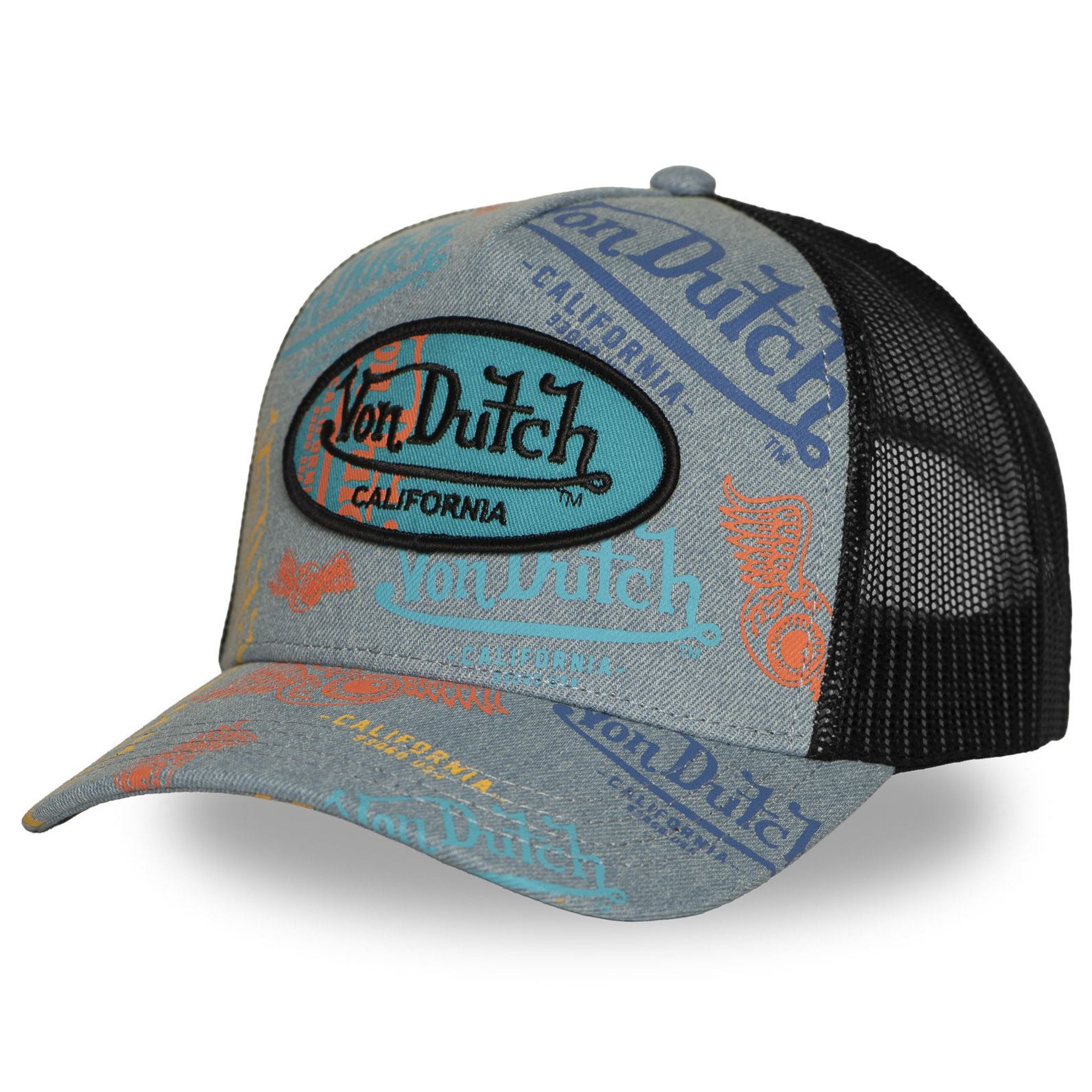 Von Dutch Trucker Cap Von Dutch Originals Trucker Cap - CALIFORNIA ALLOVER Mesh (Basecap, Basecap, Meshcap, Trucker Kappe)