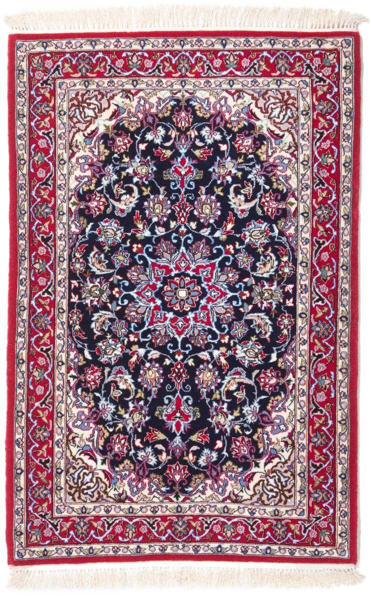 Orientteppich Isfahan Seidenkette 71x109 Handgeknüpfter Orientteppich, Nain Trading, rechteckig, Höhe: 6 mm