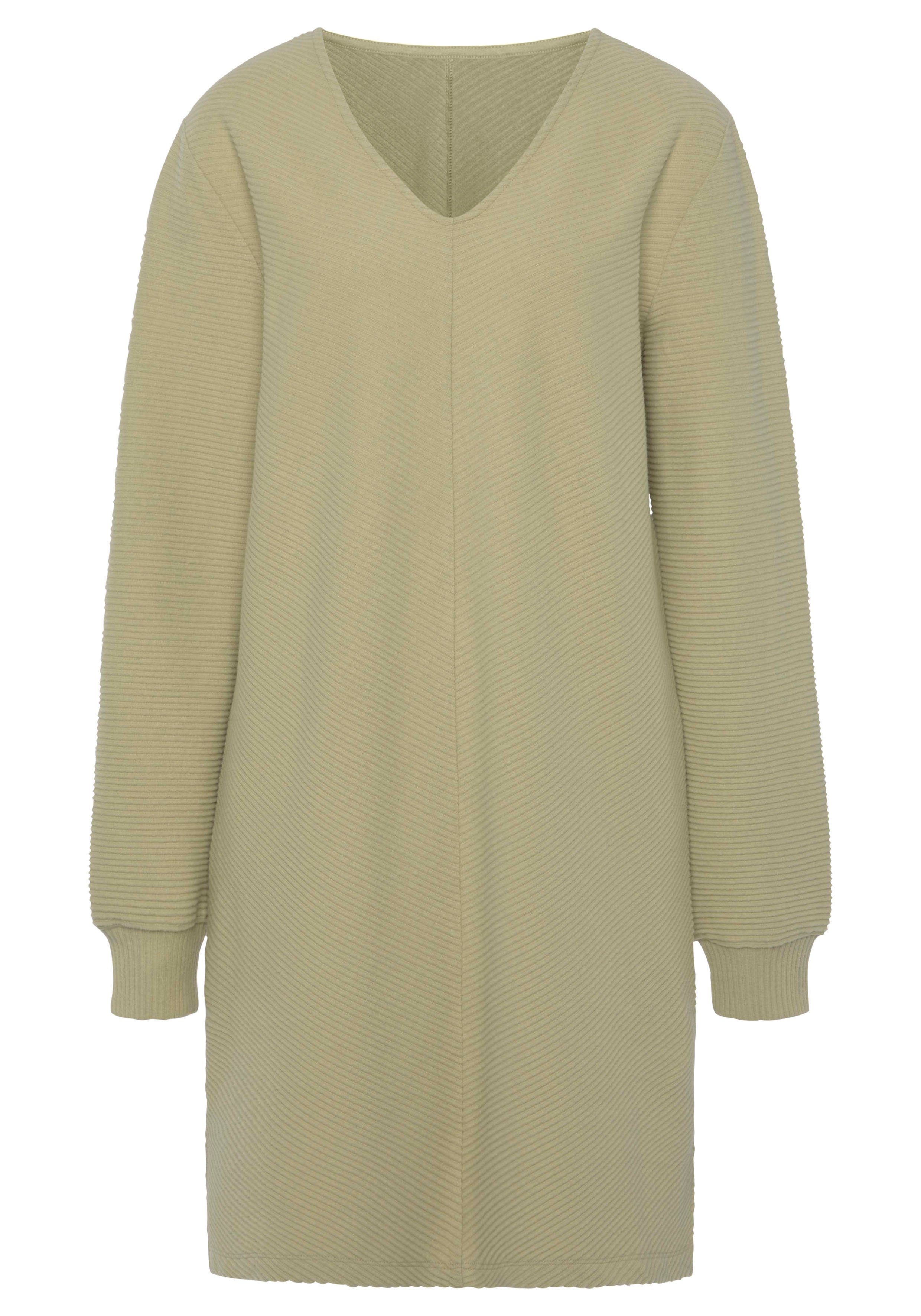 s.Oliver Sweatkleid Langarmkleid aus Ripp-Qualität mit Teilungsnaht, Loungewear – Bild 2 von 5
