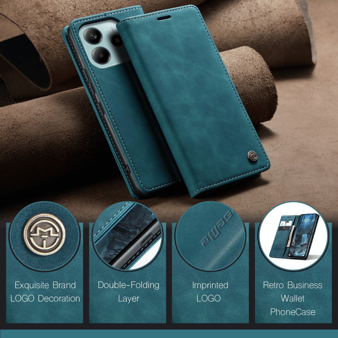 SmartUP Smartphone-Hülle für Xiaomi Redmi Note 14 5G Klapphülle Fliphülle Tasche Case Cover 6,67 Zoll, Integrierte Standfunktion, zwei Kartenfächer – Bild 4 von 5