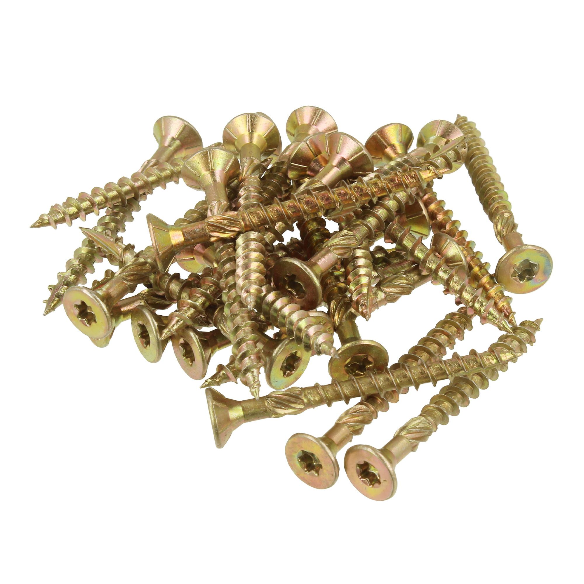 BOOMET Holzbauschraube Spanplattenschrauben mit Bohrspitze, (100 St., 4,5 x 45mm), Senkkopfschraube Torx Fräskopf Holzschrauben