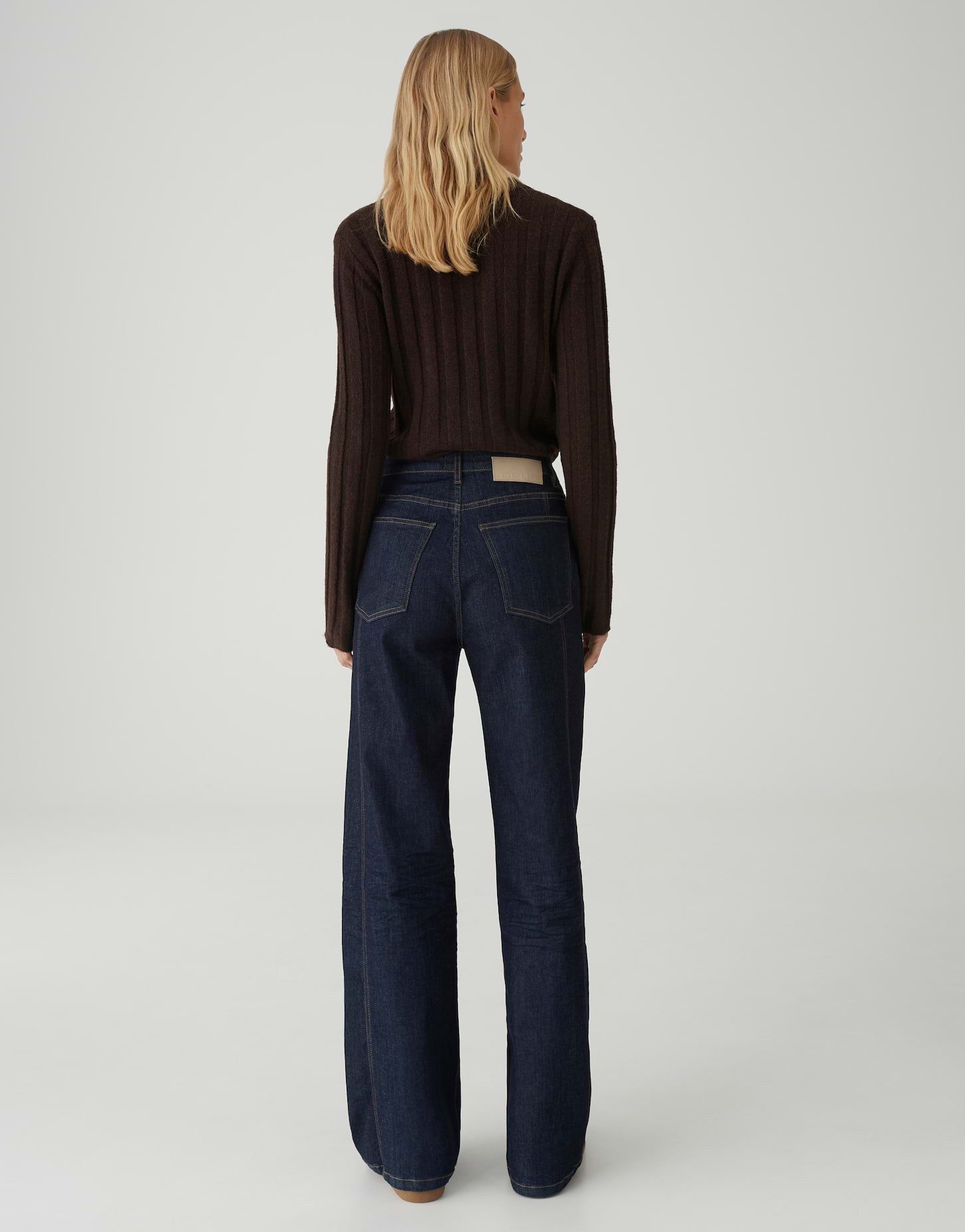 OPUS Weite Jeans MIVA aus BCI Cotton Mix Mid Rise Weiter gerader Beinverlauf, 5-Pocket-Design, verdeckter Zip-Fly