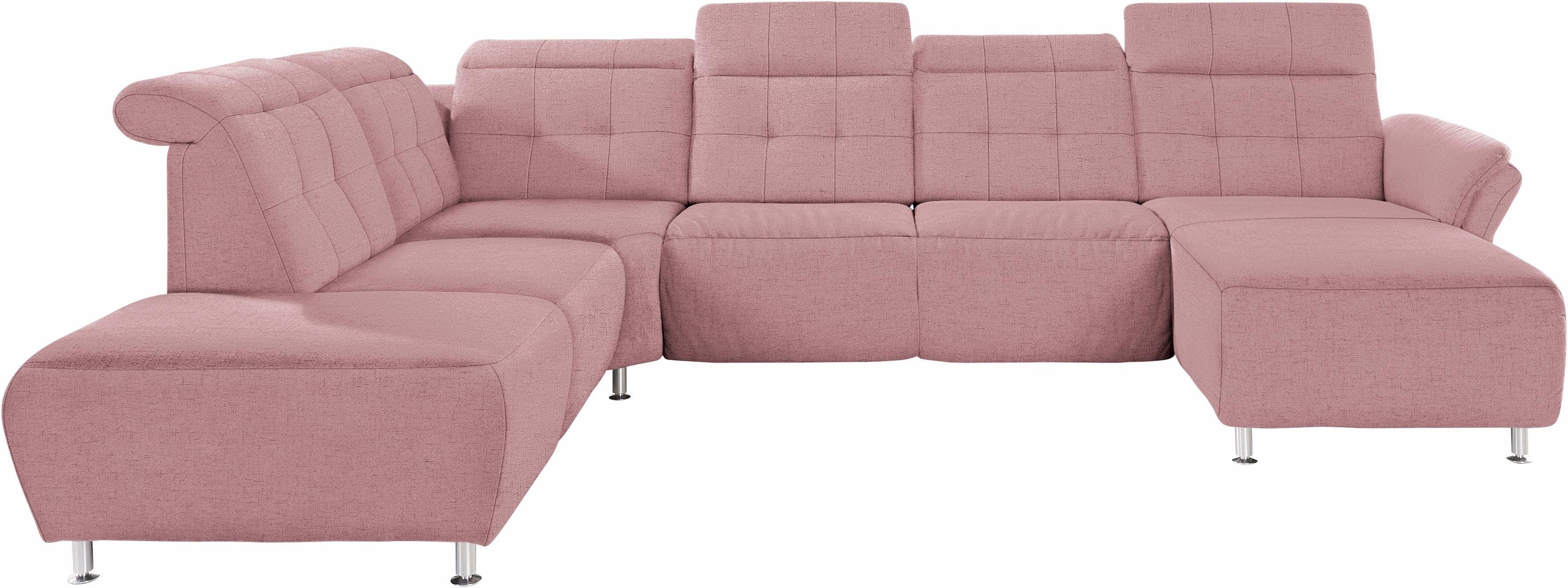 Home affaire Wohnlandschaft Manhattan U-Form, 2 Sitze mit elektrischer Relaxfunktion, verstellbare Armlehnen