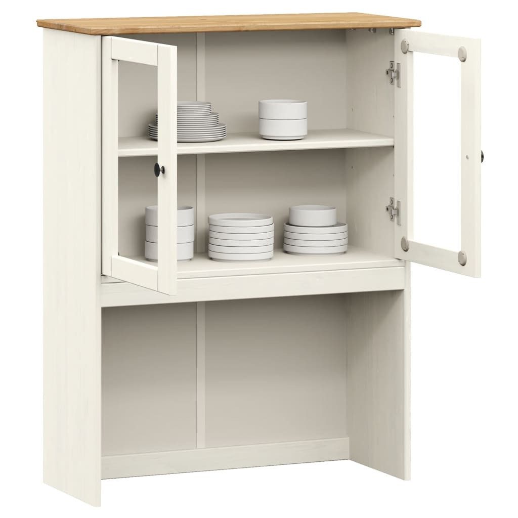 vidaXL Sideboard Sideboard-Aufsatz VIGO Weiß 78x30x100 cm Massivholz Kiefer günstig online kaufen
