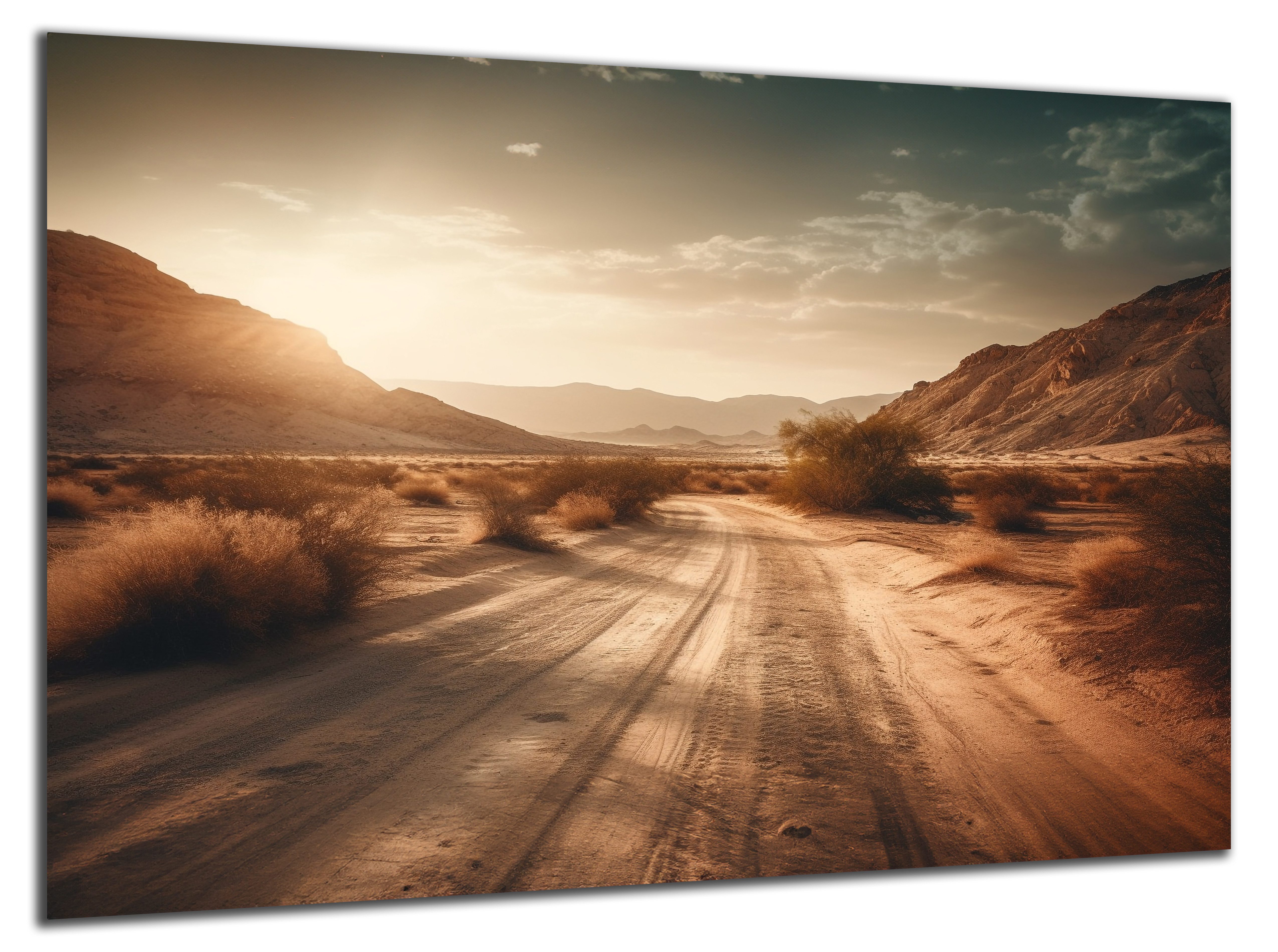 DARO Design Leinwandbild Modern Abstrakt Wandbilder XXL Wandbild Wand Deko Leinwand Bilder, (Landstraße - Bild groß Wohnzimmer Schlafzimmer Küche Esszimmer Einteilig Querformat Fotodruck Leinwände Wanddeko Abstrakte Kunst Boho), 30x20cm