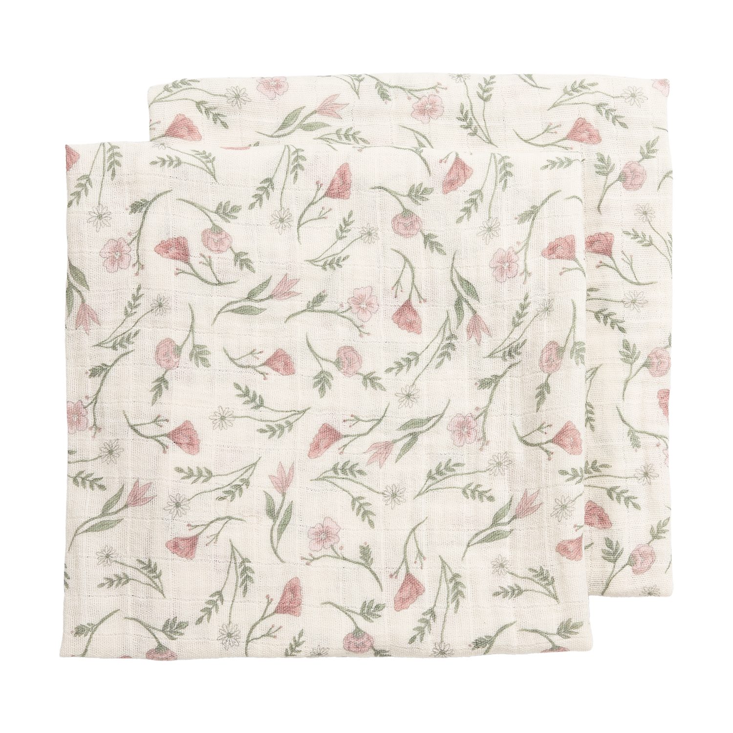 Meyco Baby Stoffwindeln Flower Multicolour (2-St), 70x70cm - 2-Pack