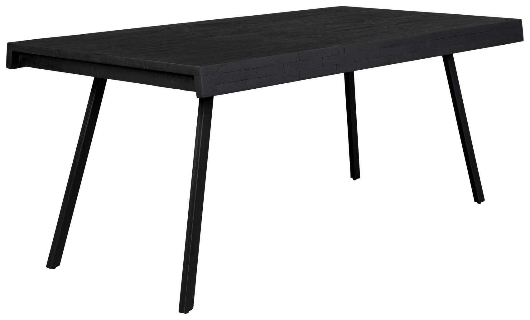 Trendmöbel24 Esstisch Design Esstisch SURI BLACK180 x 90 cm Platte recycled Teak
