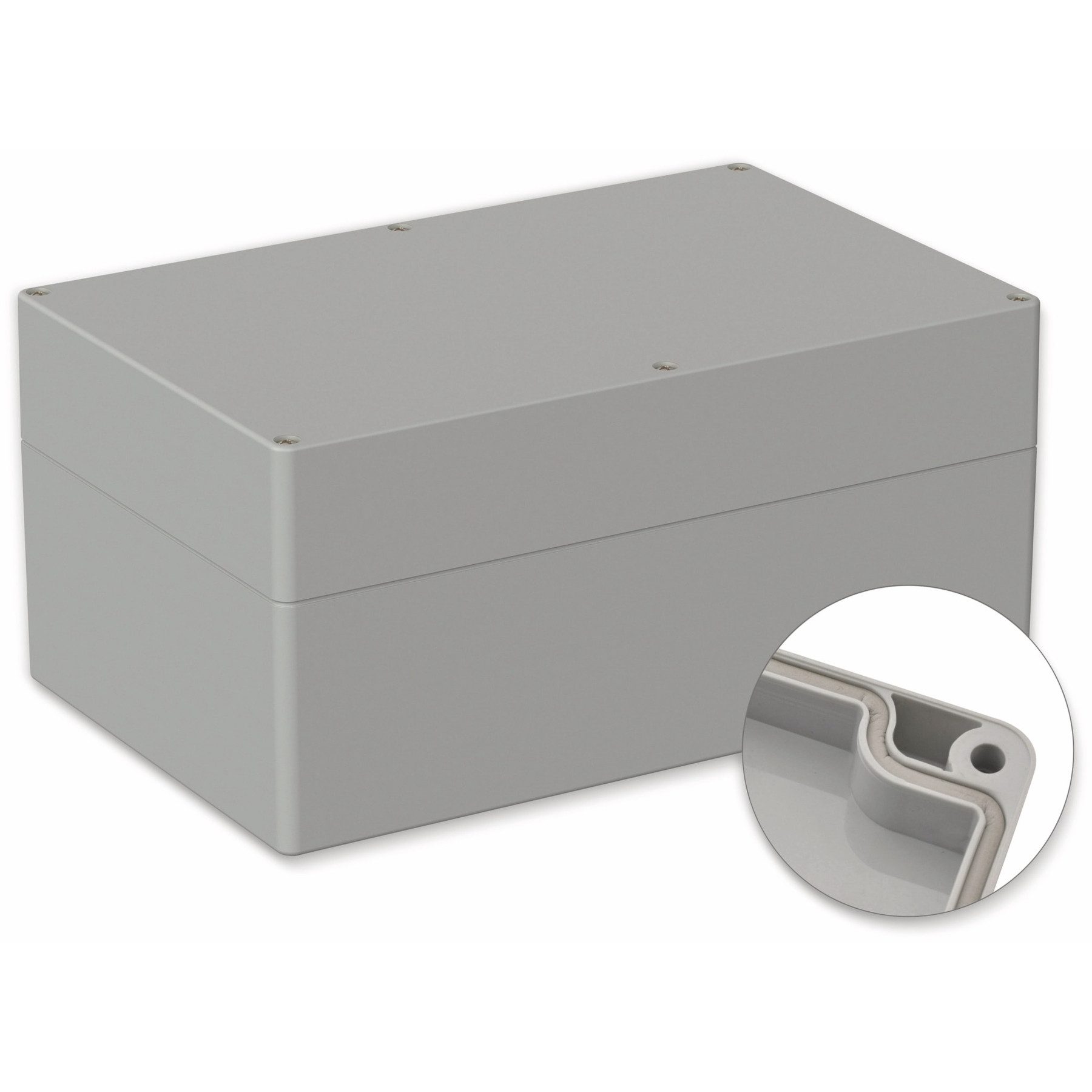 Pollin Verteilerbox POLLIN, Polycarbonat Gehäuse, 250 x 160 x 119 mm, IP66, Lichtgrau