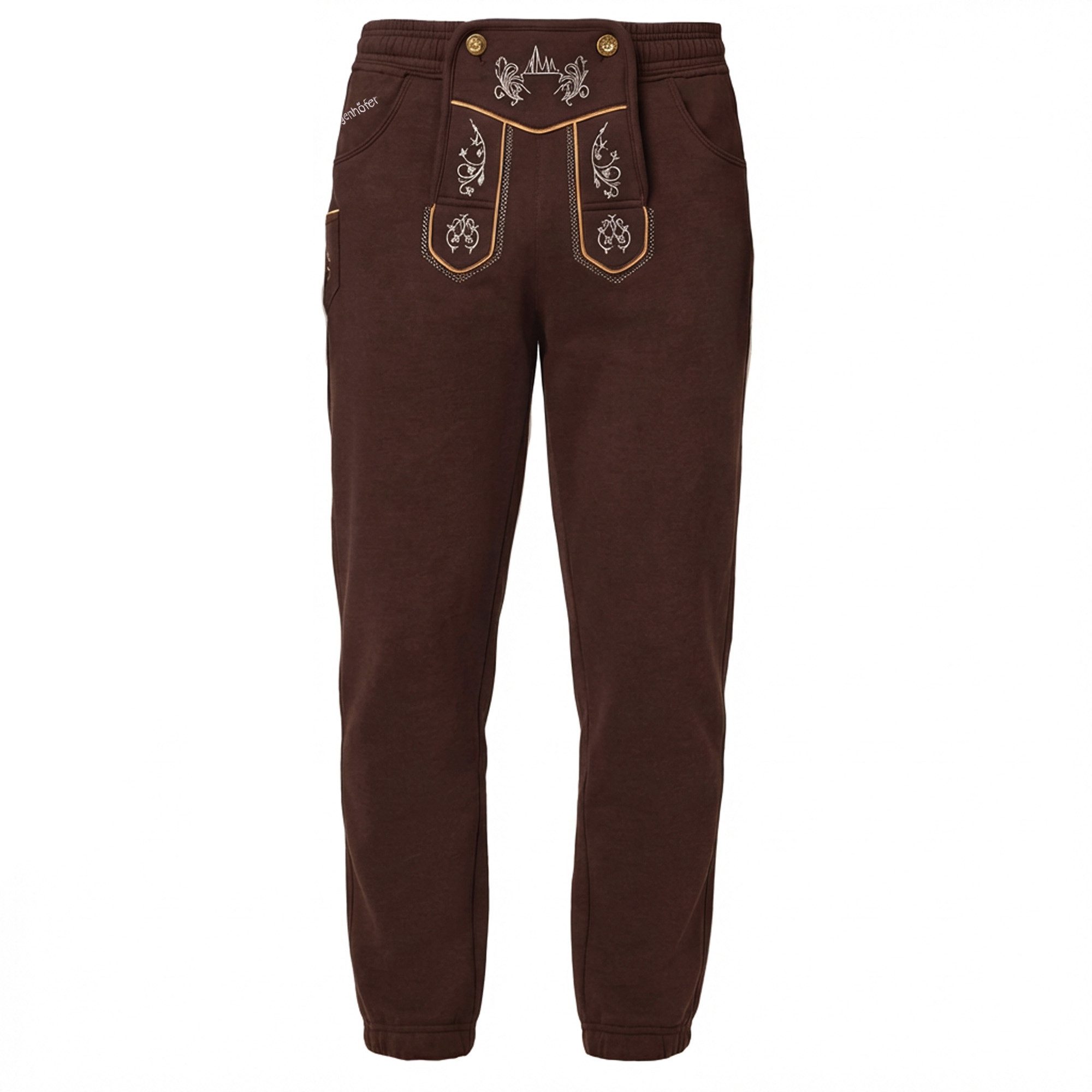 Steigenhöfer Manufaktur Trachtenhose Lange Jogginghose mit Kordelzug im Lederhosen Look - Marius Jogging Lederhose Herren Tracht - Für dein Oktoberfest Herren Outfit