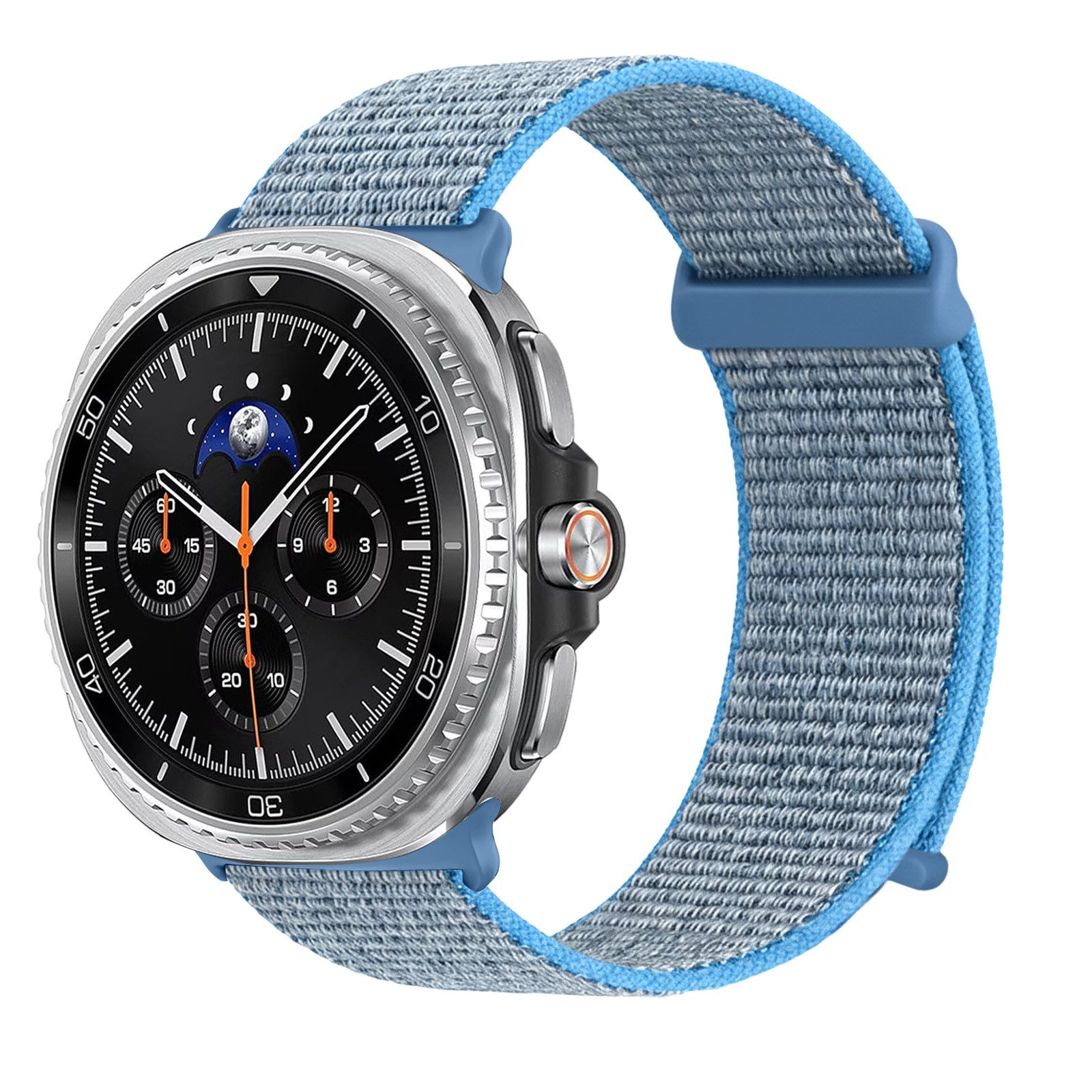 Tec-Expert Smartwatch-Armband für Samsung Galaxy Watch8 Classic 46 mm Armband Ersatz Wechsel Band, Nylon Textil mit Klettverschluss, stufenlos Verstellbar, atmungsaktiv