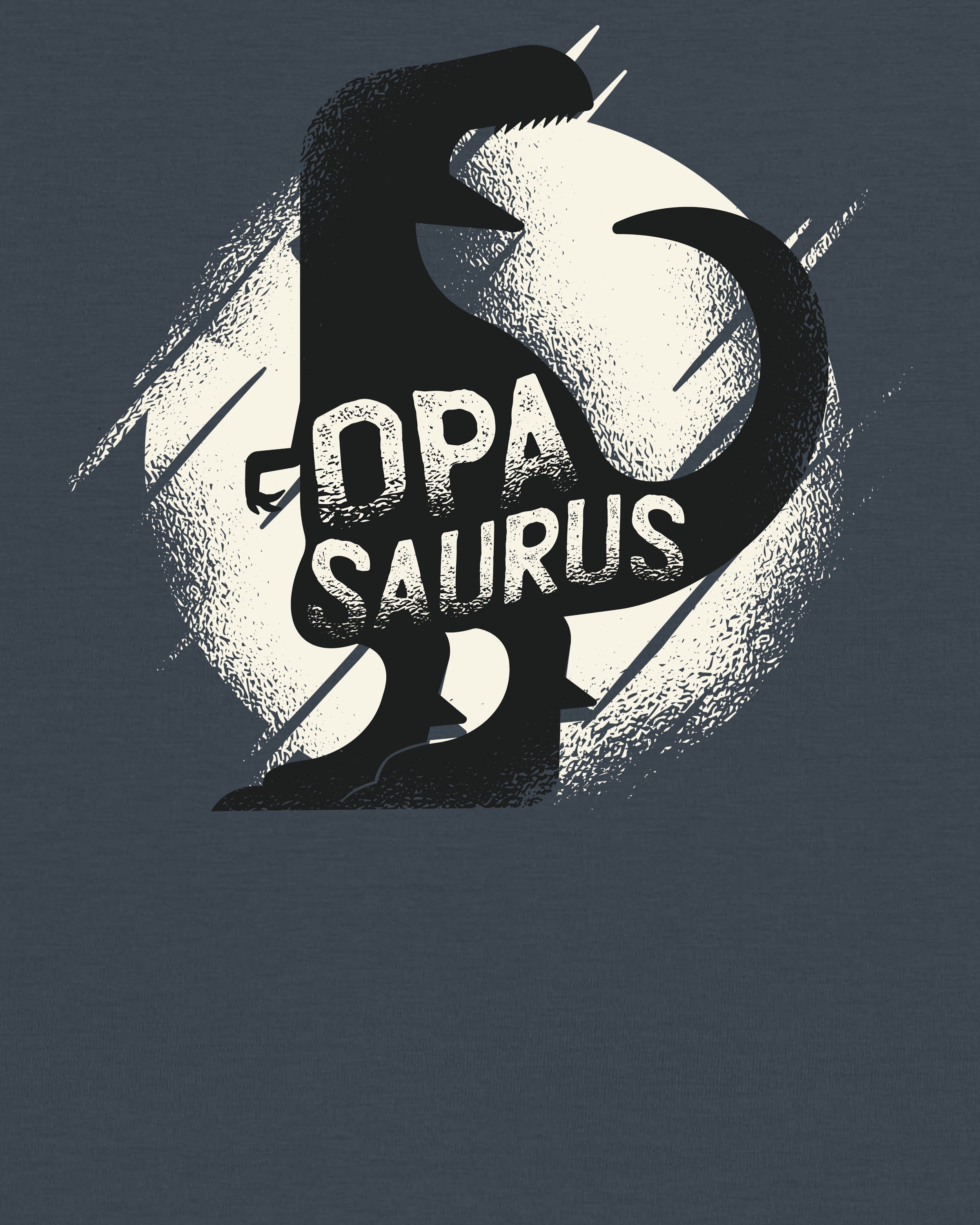 dunkelblaugrau Print-Shirt Apparel wat? (1-tlg) Opasaurus