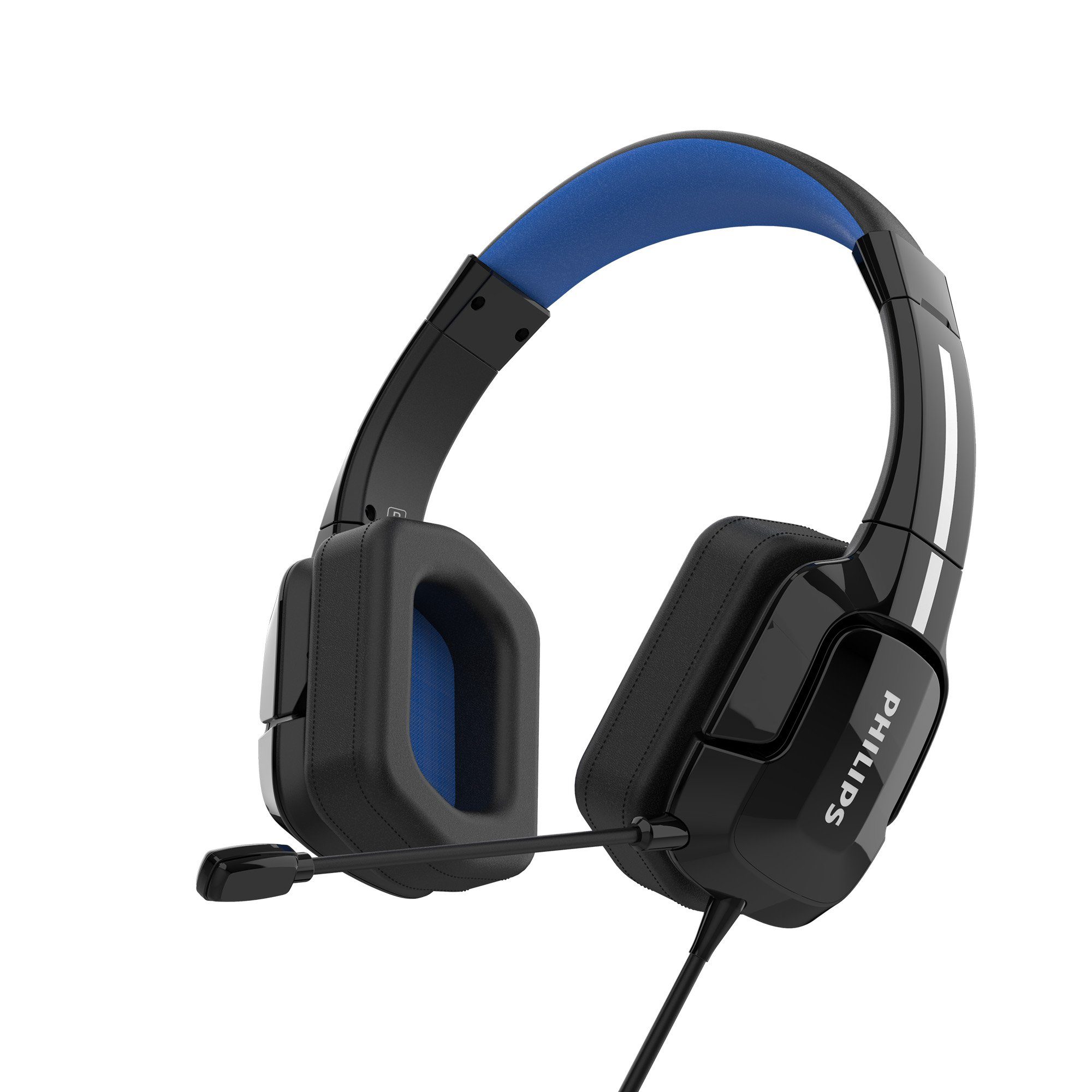 Philips TAGH401BL Gaming-Headset (Lautstärkeregelung, Hervorragende Geräuschisolierung)