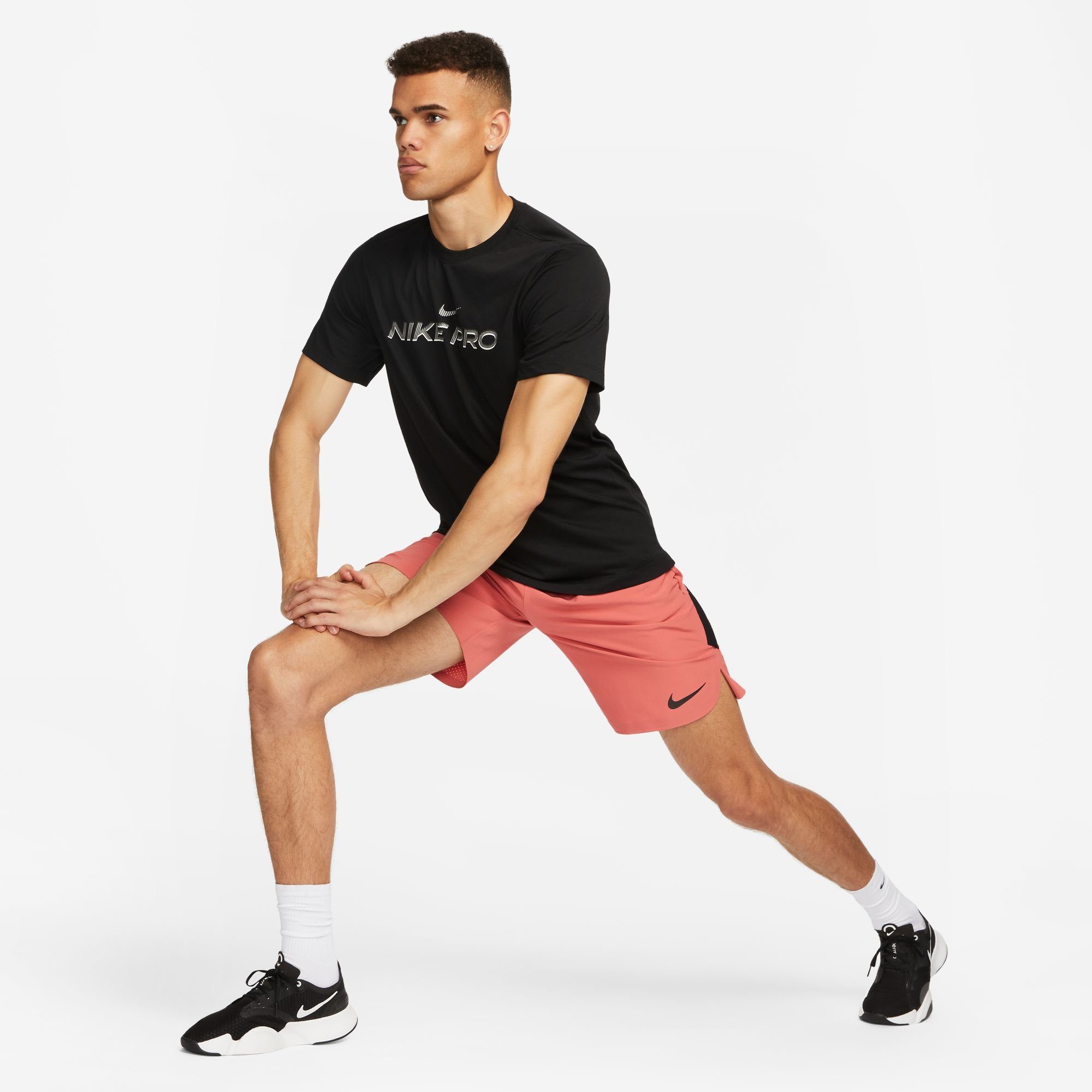 T-SHIRT DRI-FIT BLACK MEN'S Nike FITNESS Trainingsshirt