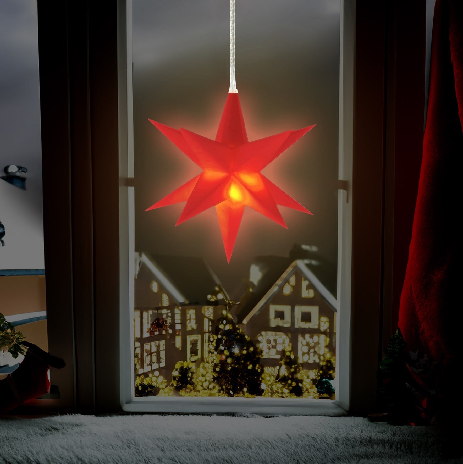 Spetebo Dekostern Weihnachts Leuchtstern 3D 12cm günstig online kaufen