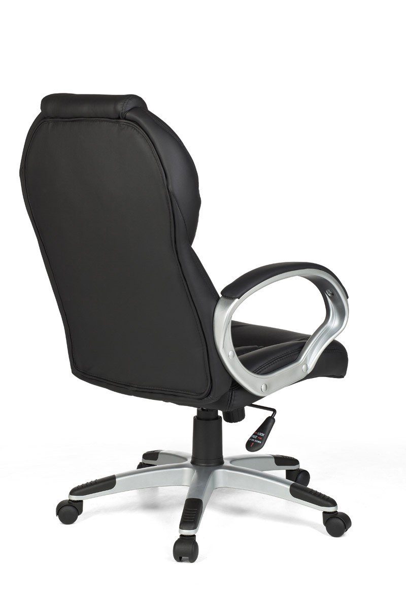 Amstyle Chefsessel SPM1.220 (Bezug Kunstleder Bürostuhl Schreibtischstuhl Drehstuhl 120 mit Polsterung Design kg), XXL Schwarz