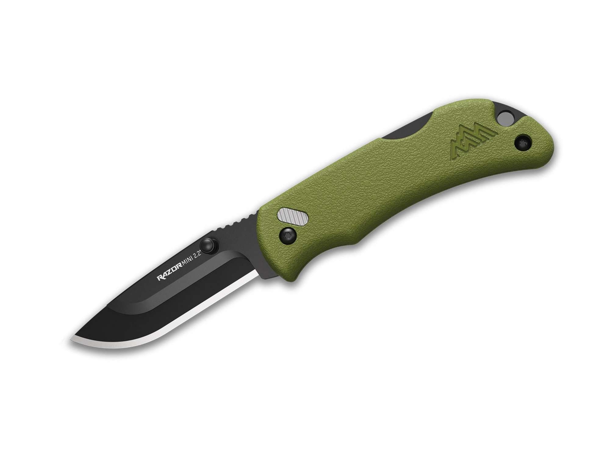 Outdoor Edge Taschenmesser Outdoor Edge RazorMini 2.2, Outdoor Edge RazorMini 2.2" OD Green Clam Pack