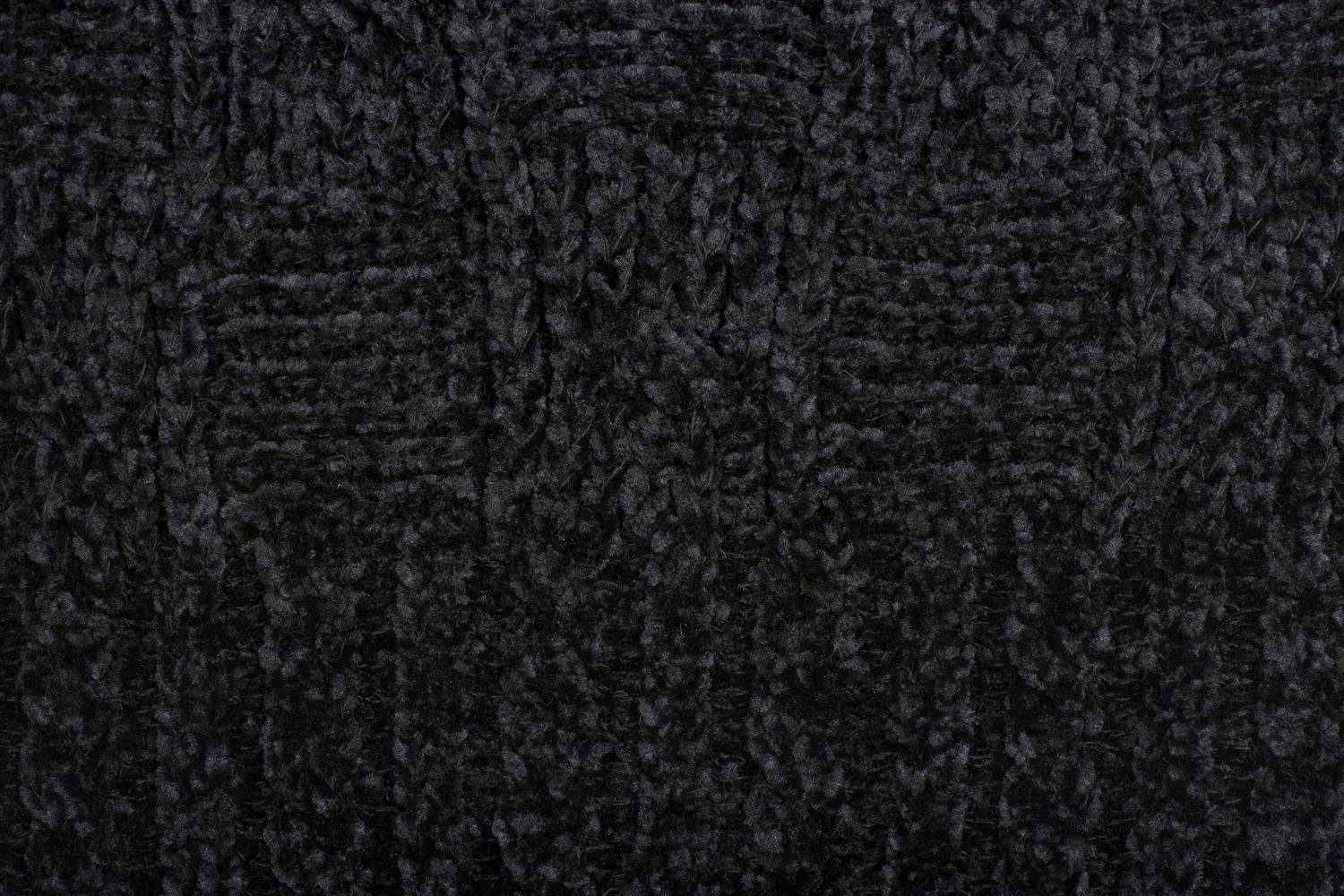 Schwarz Beanie mit Strickmütze Mütze Chenille styleBREAKER Flecht (1-St) Muster