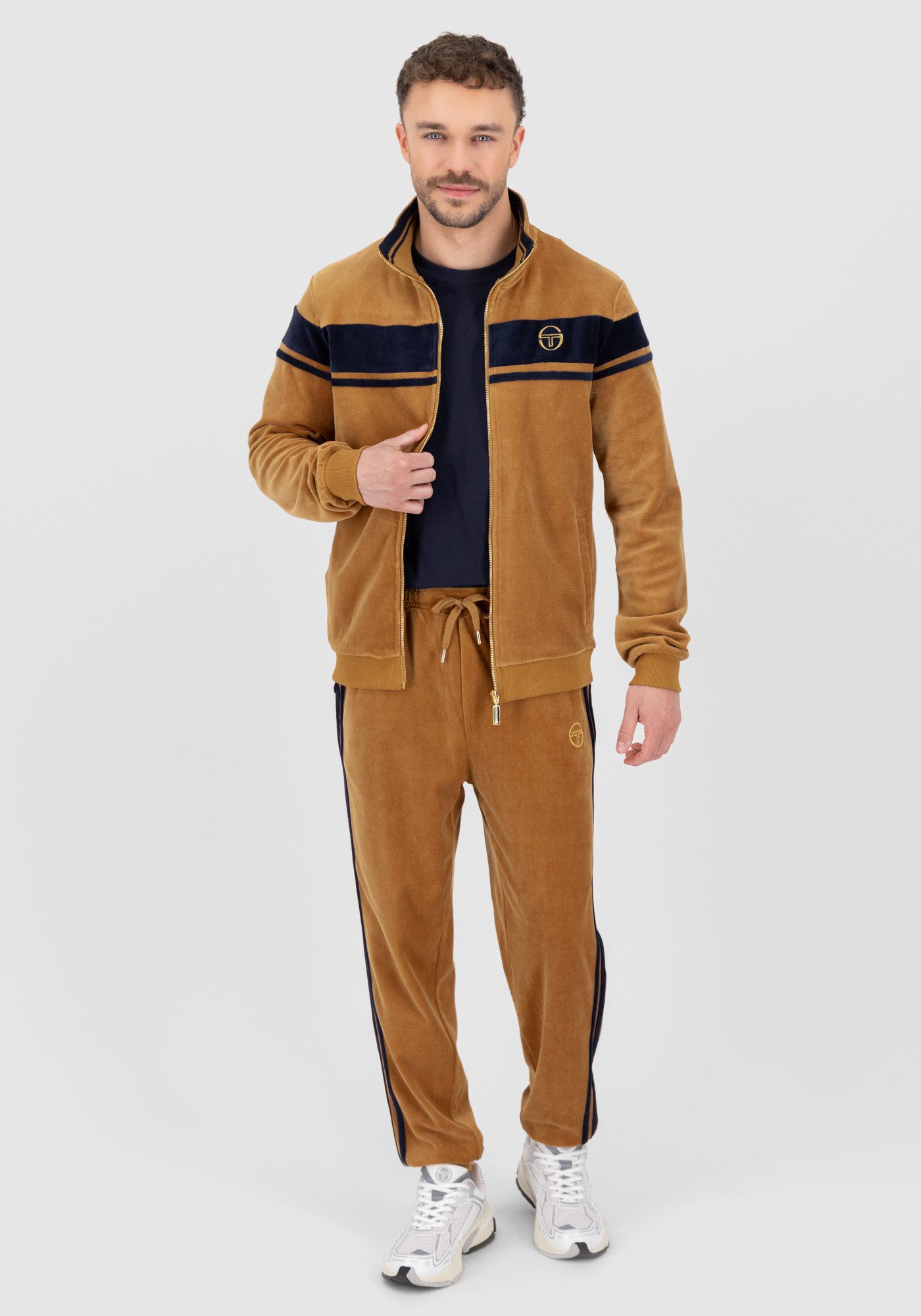 Sergio Tacchini Trainingsanzug DAMARINDO VELOUR TS Herren, Trainingsanzug Herren, Tracksuit, Velour, Outdoor, Jogging, Streetwear