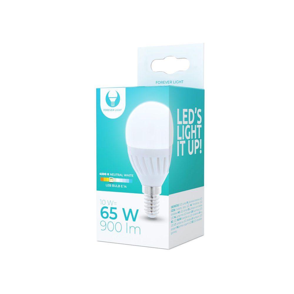 Forever Light LED-Leuchtmittel E14 G45 10W LED Glühbirne Kugelform Leuchtmi günstig online kaufen