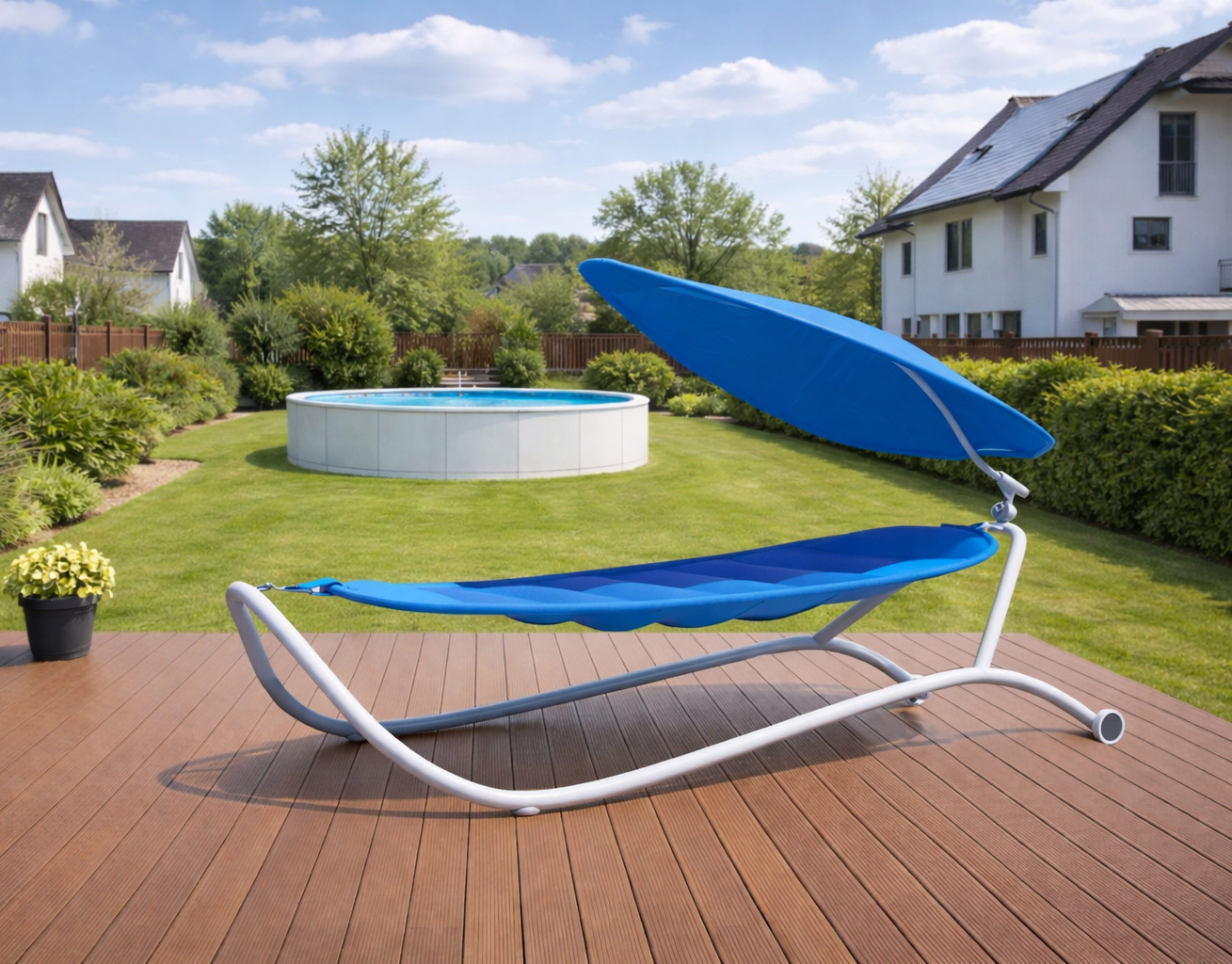 Leco Hängematte Luxus-Hängematte GLORIA, Leichtes Verschieben durch Rollen, maximale Belastung: ca. 1 x 110 kg