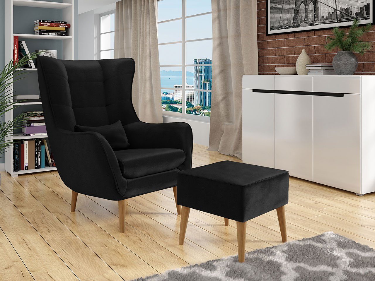 MIRJAN24 Sessel Estjano mit Fußbank (2er-Set), günstig online kaufen