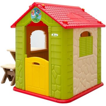 LittleTom Spielhaus Kinder Spielhaus ab 1 Garten Kinderhaus mit Tisch, Indoor Kinderspielhaus