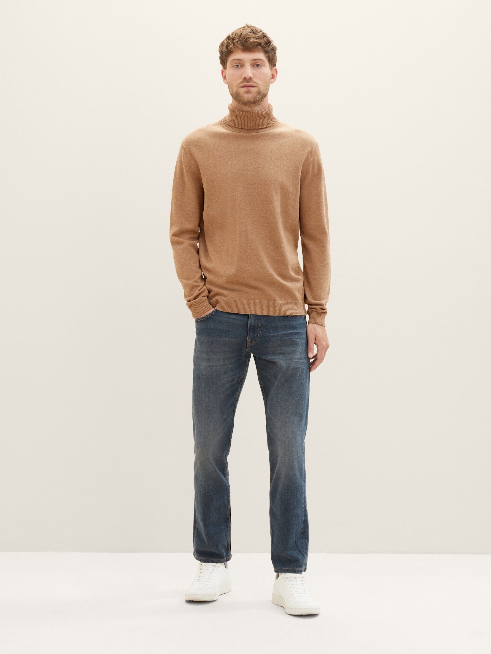 TOM TAILOR Straight-Jeans Marvin Straight Jeans mid stone wash denim