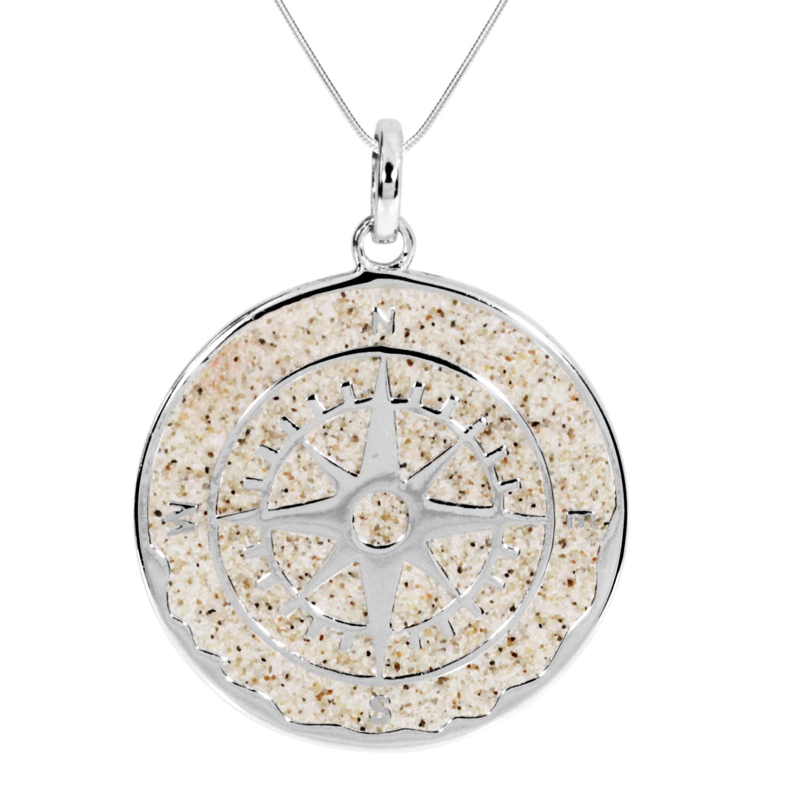 DUR Kette mit Anhänger DUR Kette mit Anhänger Kompassrose - Strandsand (2-tlg)