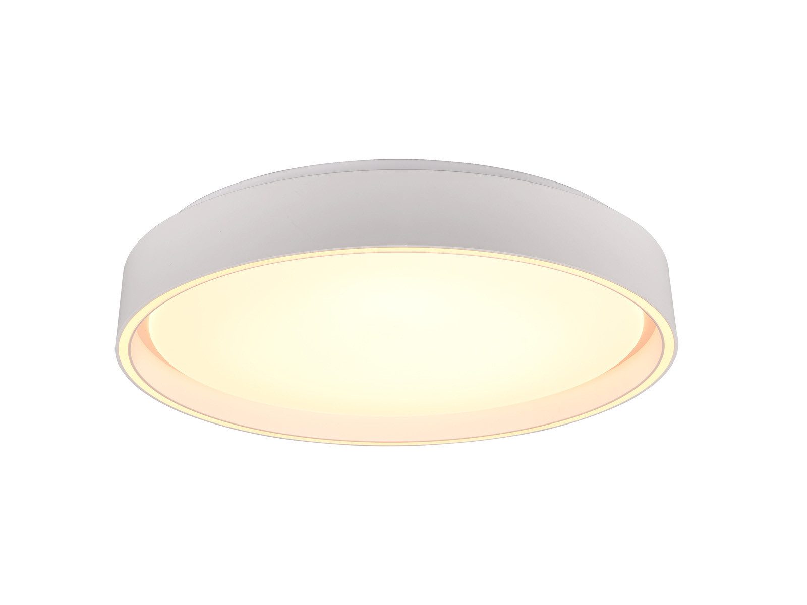 Reality Leuchten LED Deckenleuchte mit Fernbedienung & Tageslicht Ø 40cm, dimmbar, LED fest integriert, Warmweiß, Neutralweiß, Tageslichtweiß, über Licht-Schalter, Tageslichtlampe Decke flach, Büro-Lampe modern