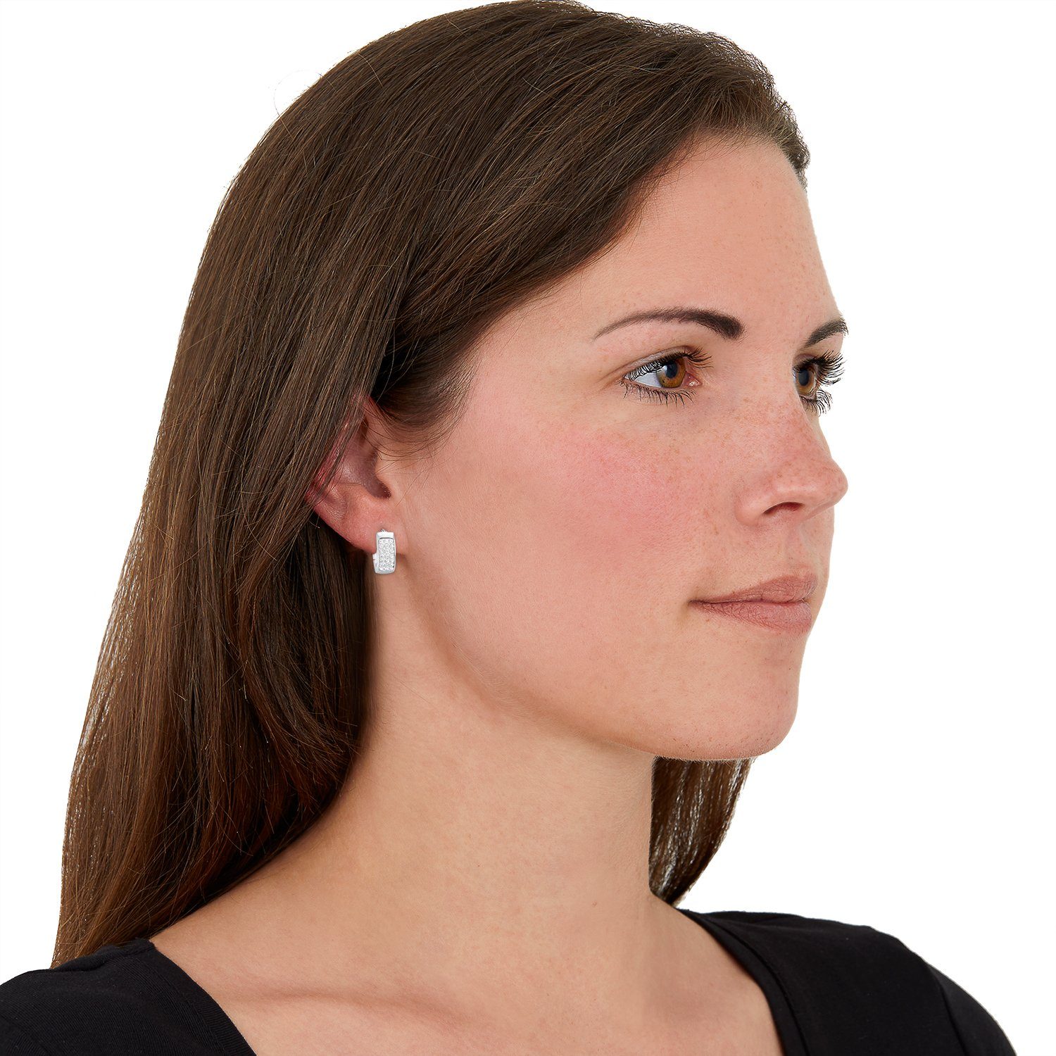 Amor Paar Creolen Amor Creolen für Damen, Edelstahl, Zirkonia synth. (Creol günstig online kaufen