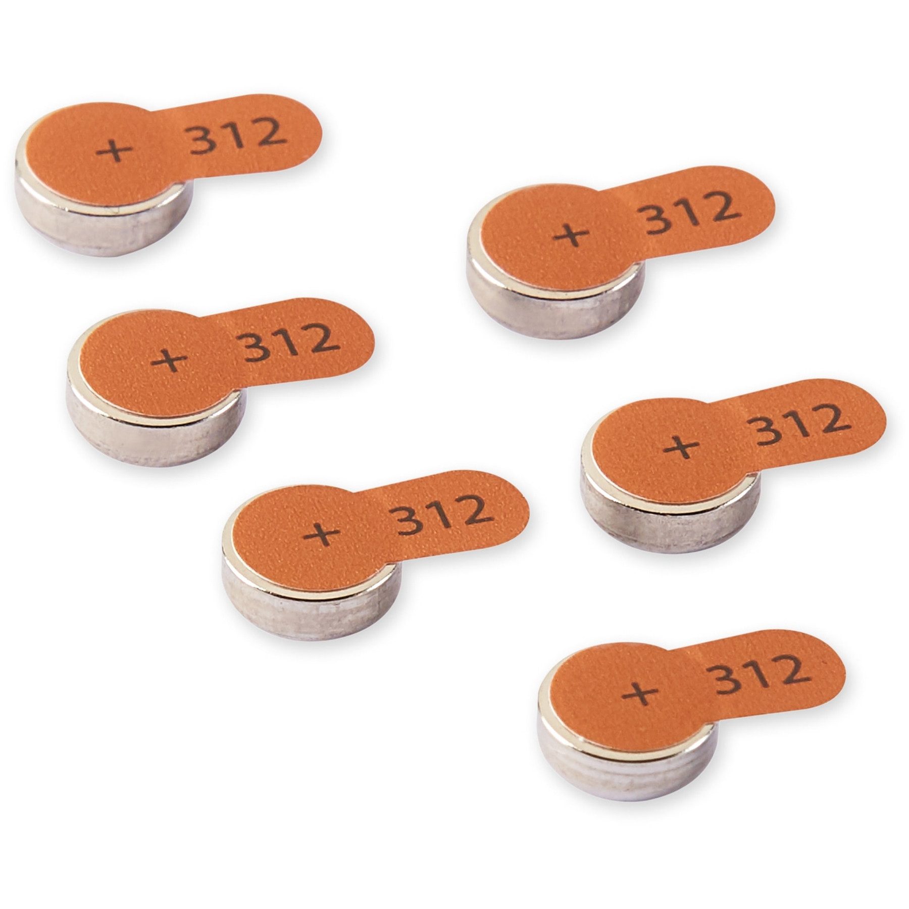 Intenso INTENSO Hörgeräte-Batterie Energy Ultra A 312, 6 Stück, braun Knopfzelle