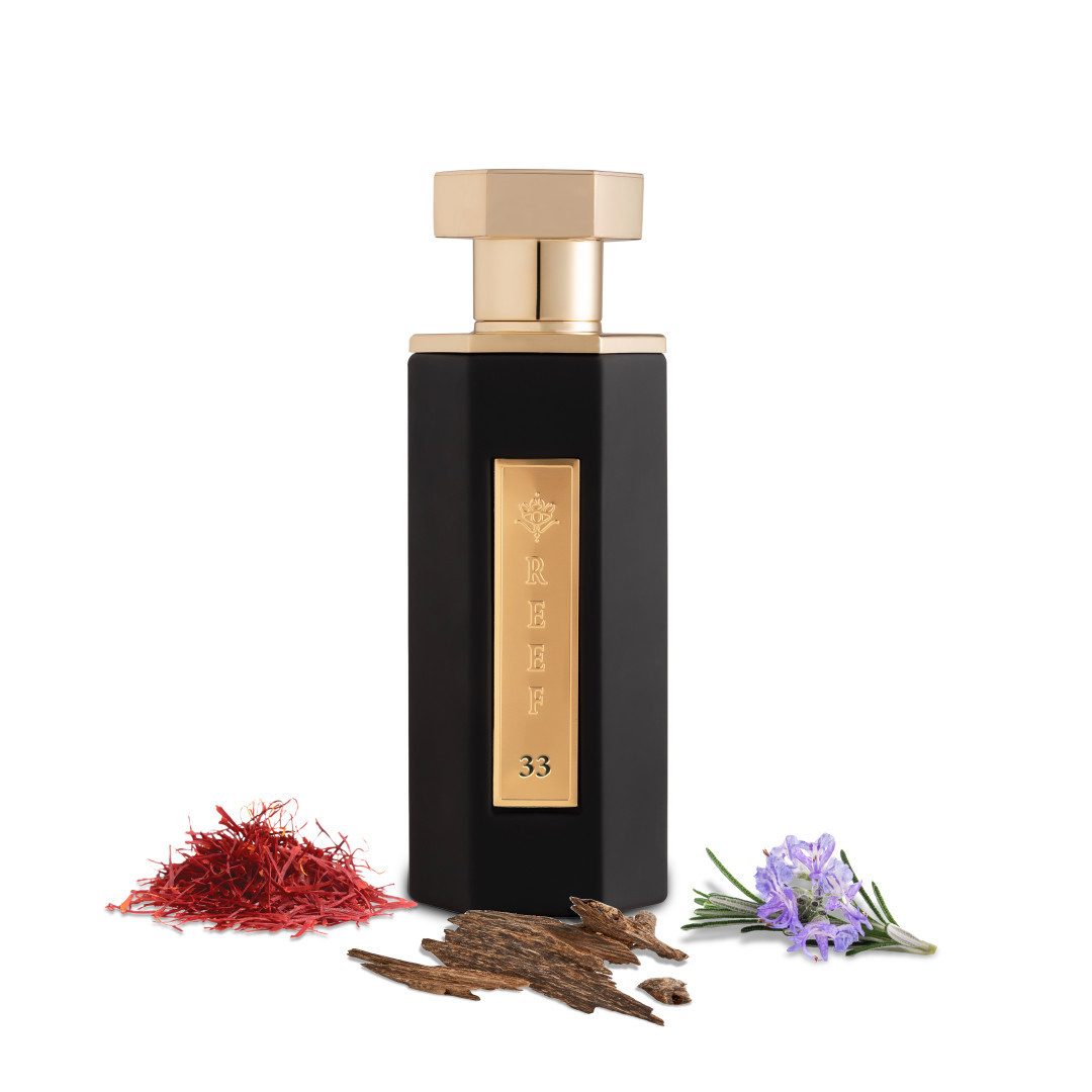 REEF Perfumes Eau de Parfum "33" Orientalisch-holziger Duft mit Safran, Rosmarin & Oud, Warme orientalische Komposition aus Gewürzen und edlen Hölzern