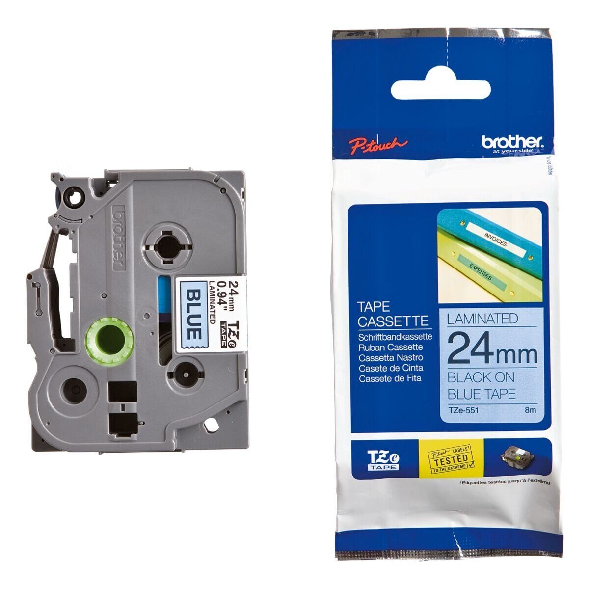 Brother Beschriftungsband Tze, 24 mm x 8 m, 24,00 mm x 8,00 m, laminiert