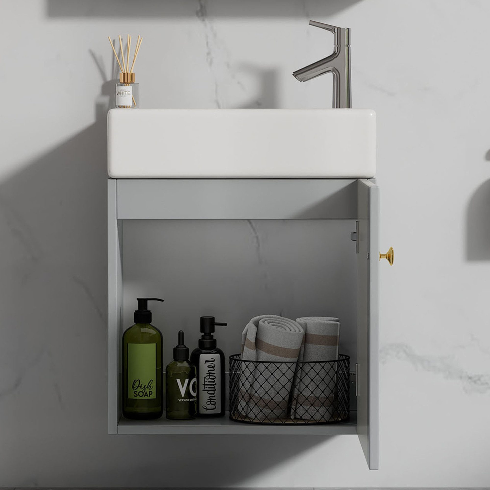 Flieks Waschtisch (1-St., Badschrank mit Keramikbecken günstig online kaufen