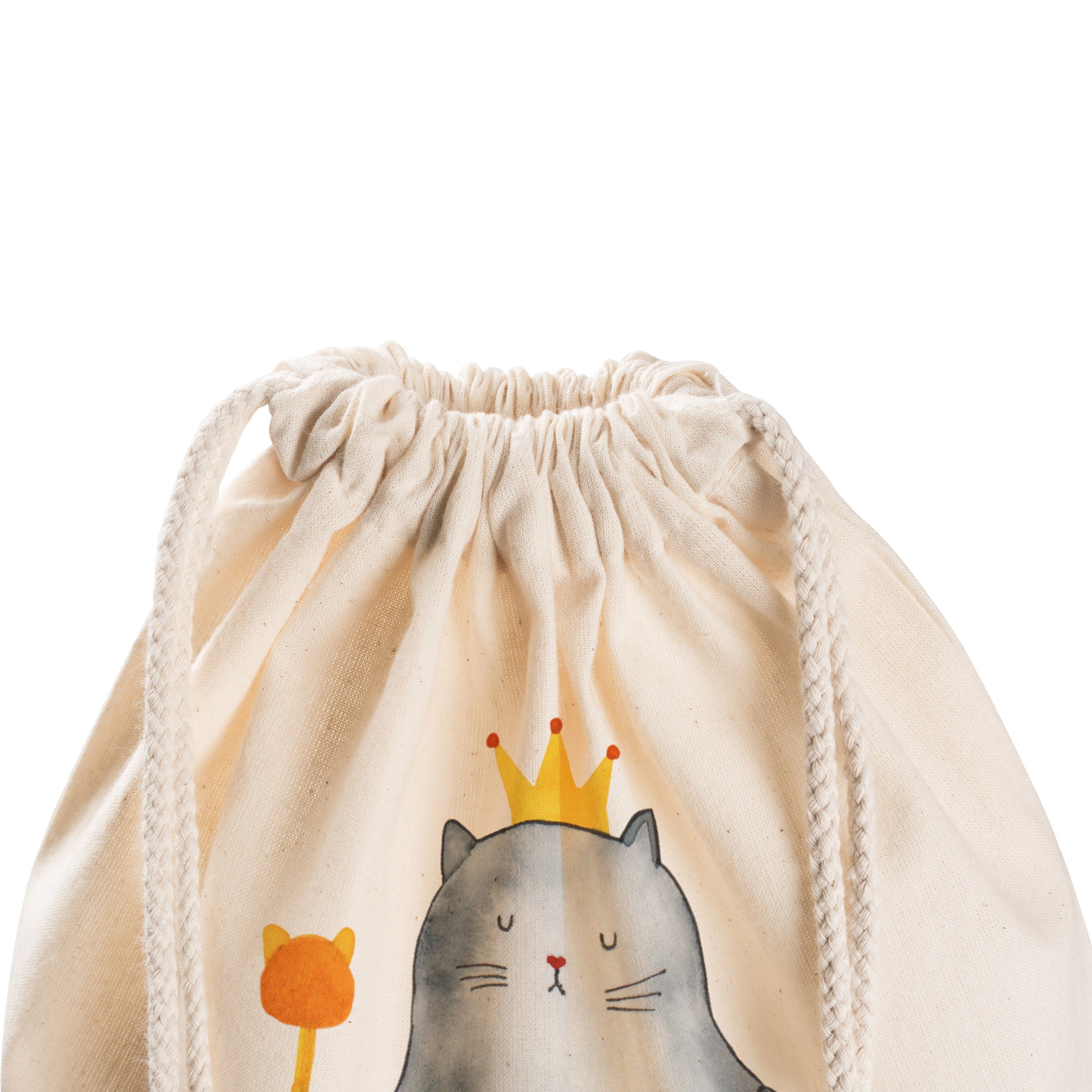 - - Mrs. Geschenk, Katzen Mr. Panda (1-tlg) Tasche, Sporttasche Transparent Koenig Katzenmotive, Krone, &