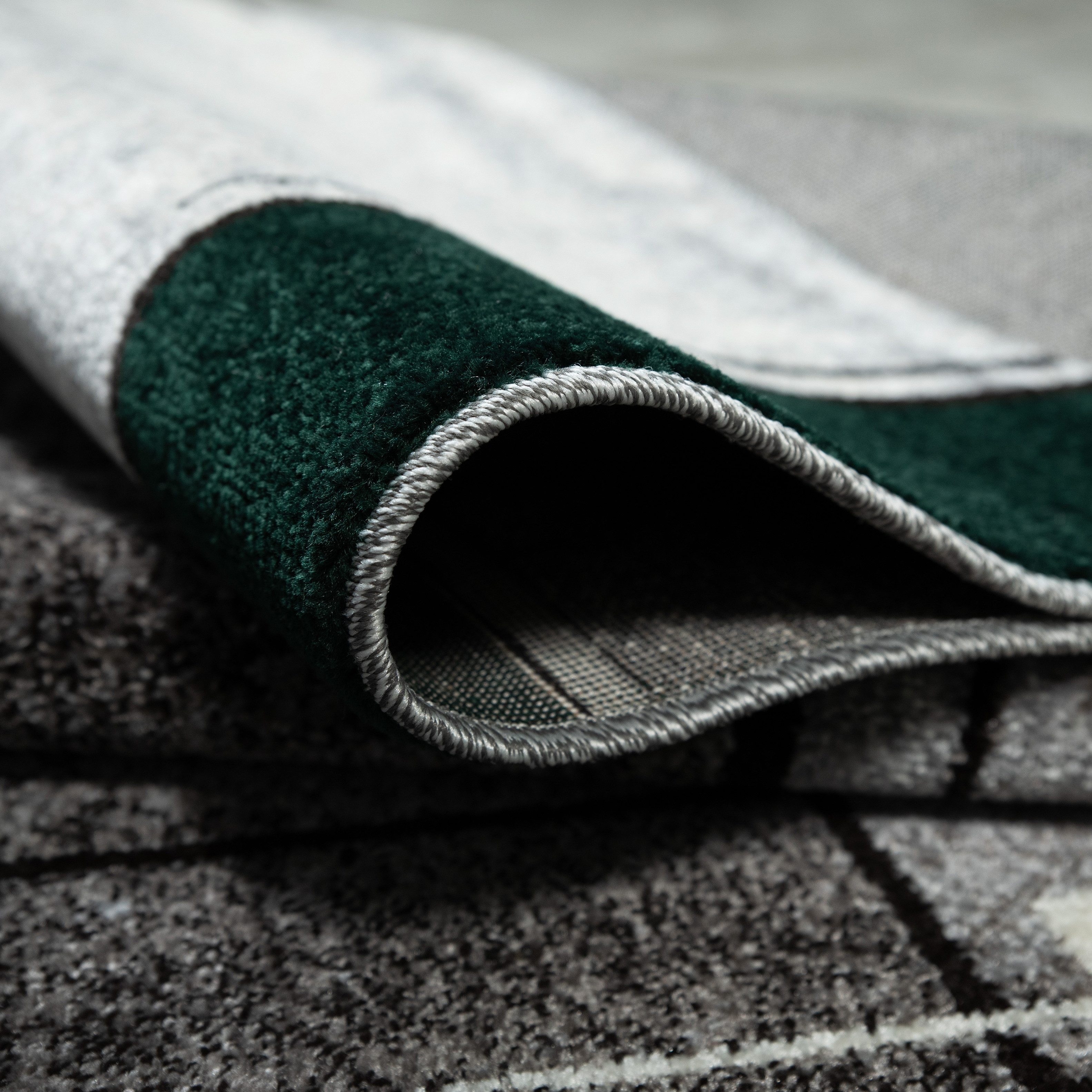 my home Teppich Deblin, rechteckig, Höhe: 9 mm, weicher Flor, Kurzflor, Karo-Design, modern, geometrisches Muster