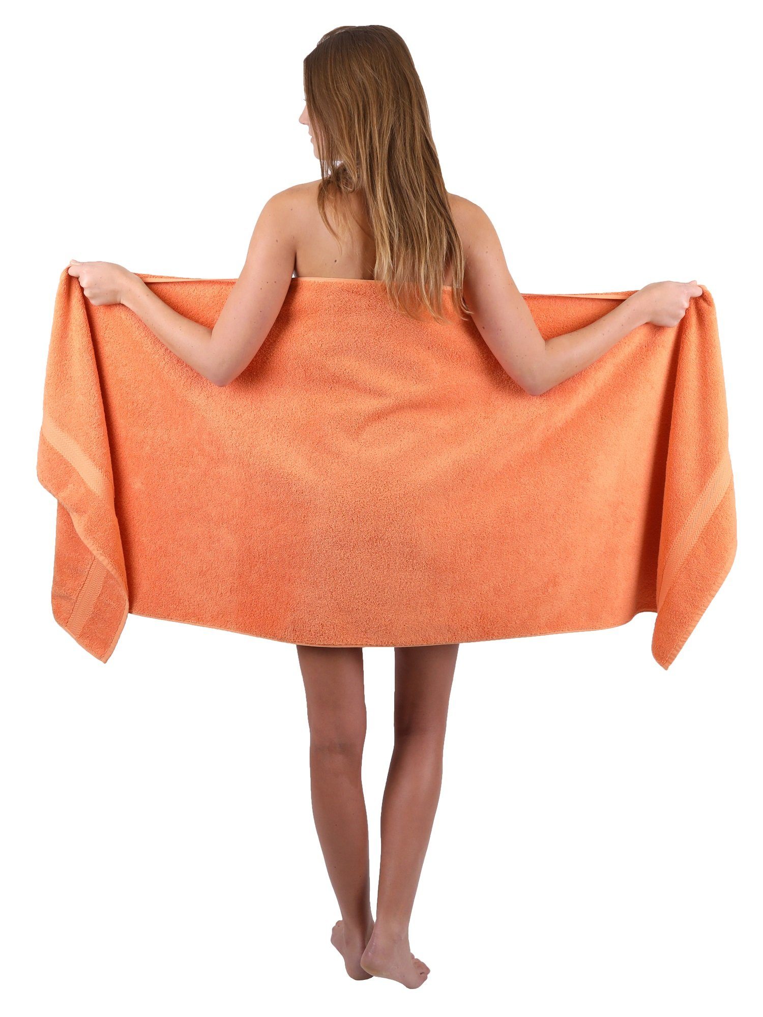 Saunatuch Liegetuch Betz Baumwolle (1-St) Größe XXL cm, Frottee Strandtuch 200 Saunahandtuch x Premium Strandlaken Saunatuch 100% 70 Badetuch orange