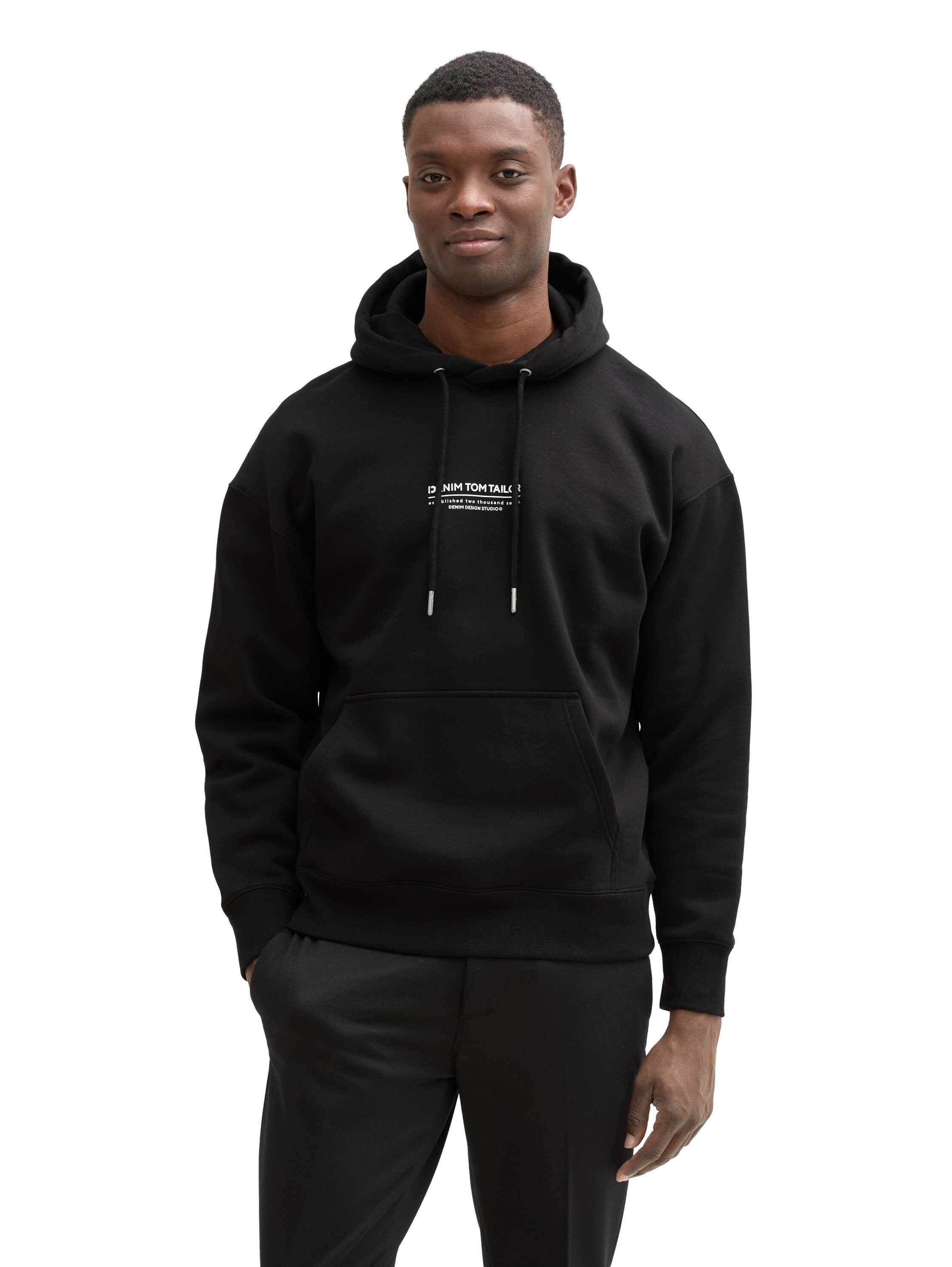 TOM TAILOR Denim Hoodie mit Logo Print